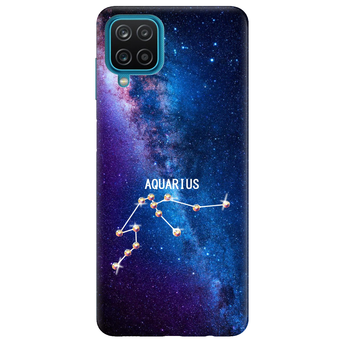 Чехол для Samsung Galaxy M12 Aquarius (Водолей) со стразами - фото 1