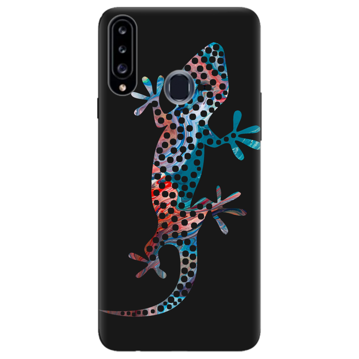 Чехол для Samsung Galaxy A20s черный матовый soft touch Chameleon - фото 1