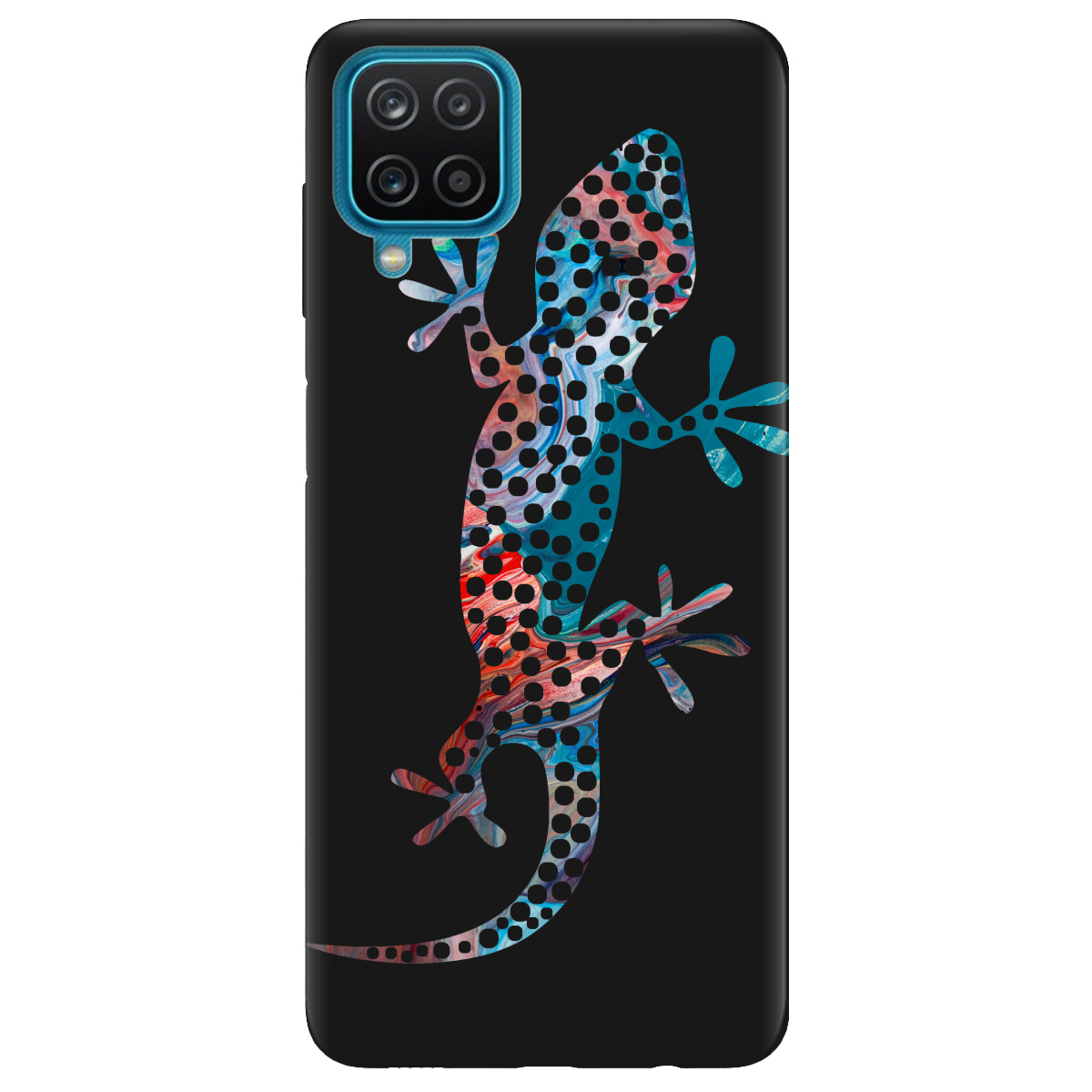 Чехол для Samsung Galaxy M12 черный матовый soft touch Chameleon - фото 1