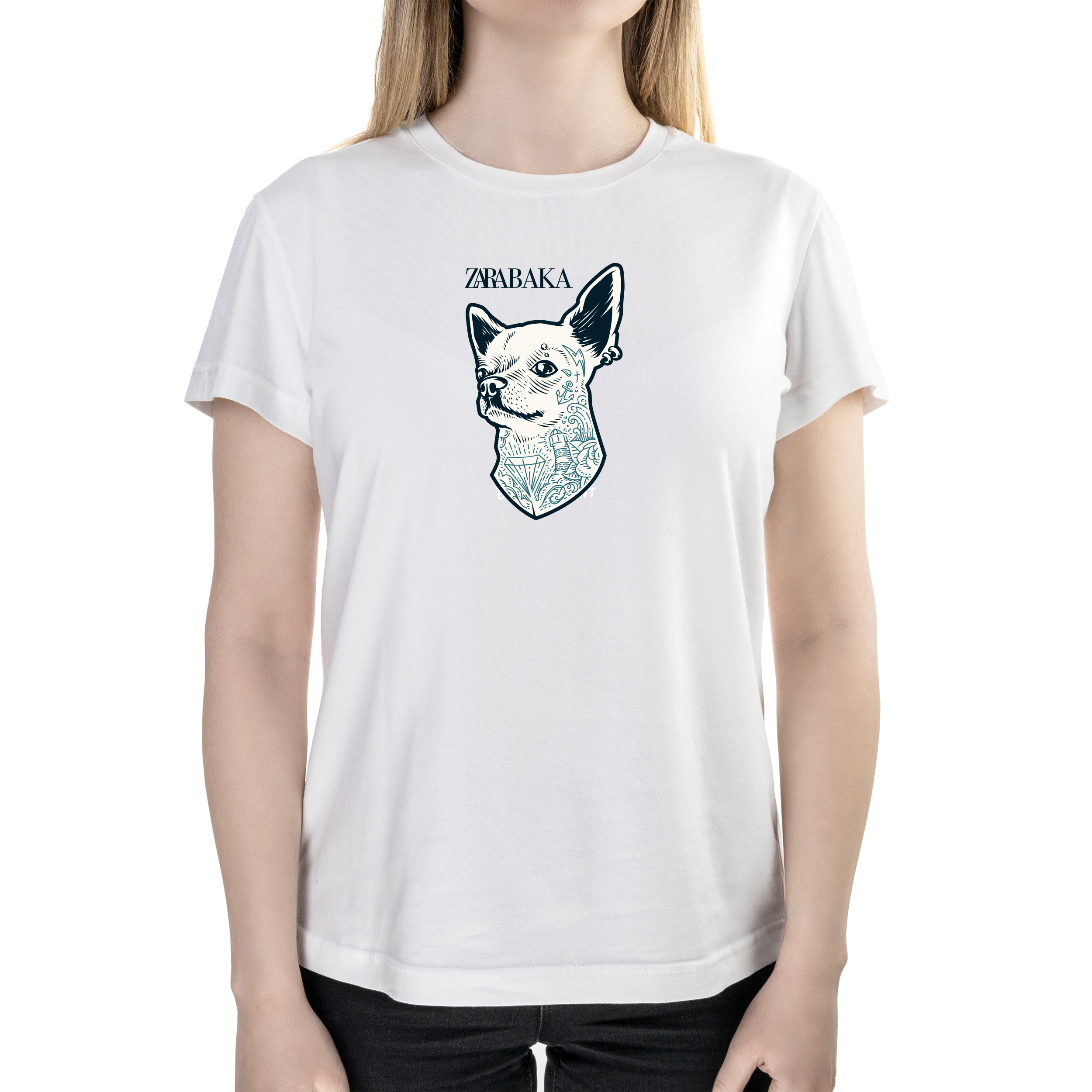 Футболка женская полуприталённая белая хлопок/эластан А4 размера Zabaka XXXL - фото 1