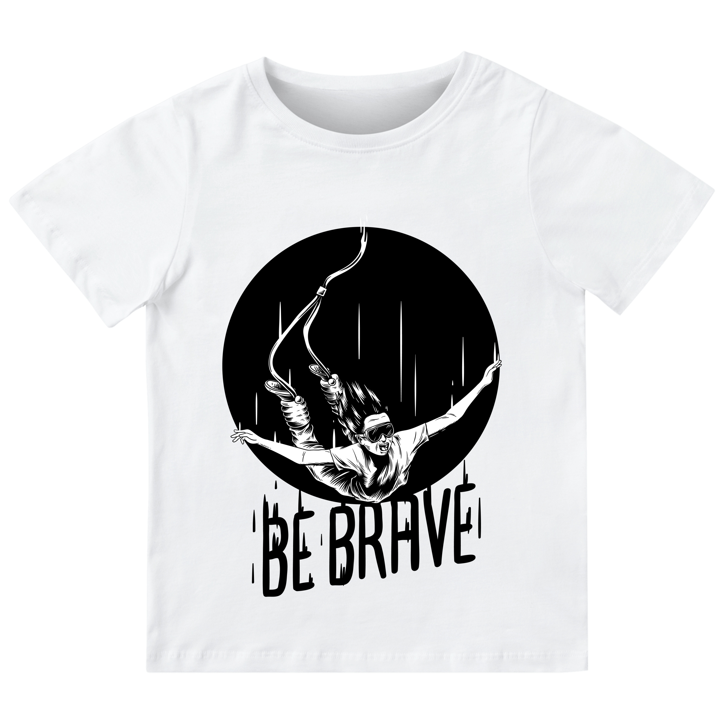 Футболка дитяча біла бавовна/еластан Dark be brave 116 - фото 1