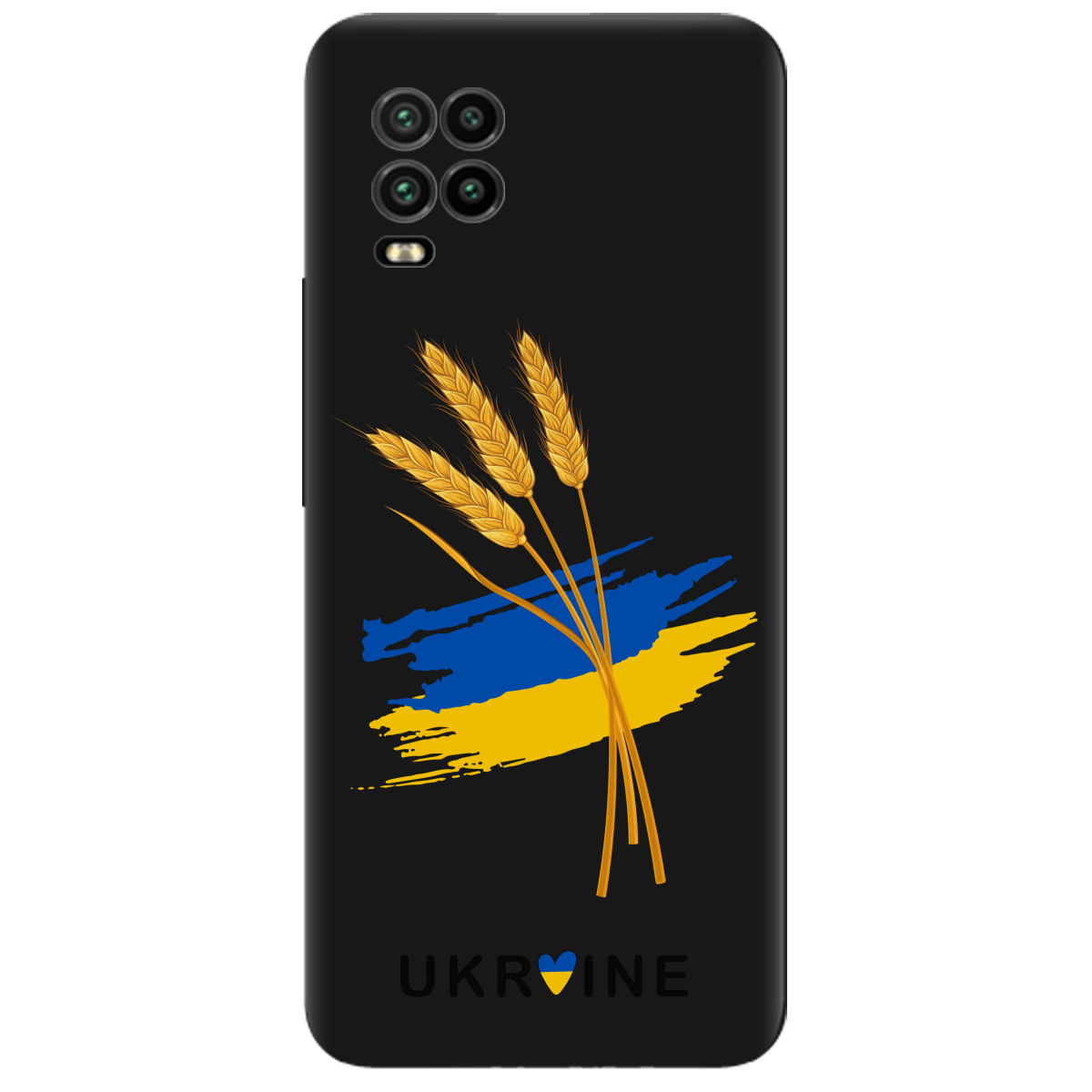 Чехол для Xiaomi Mi 10 lite черный матовый soft touch Spikelets - фото 1