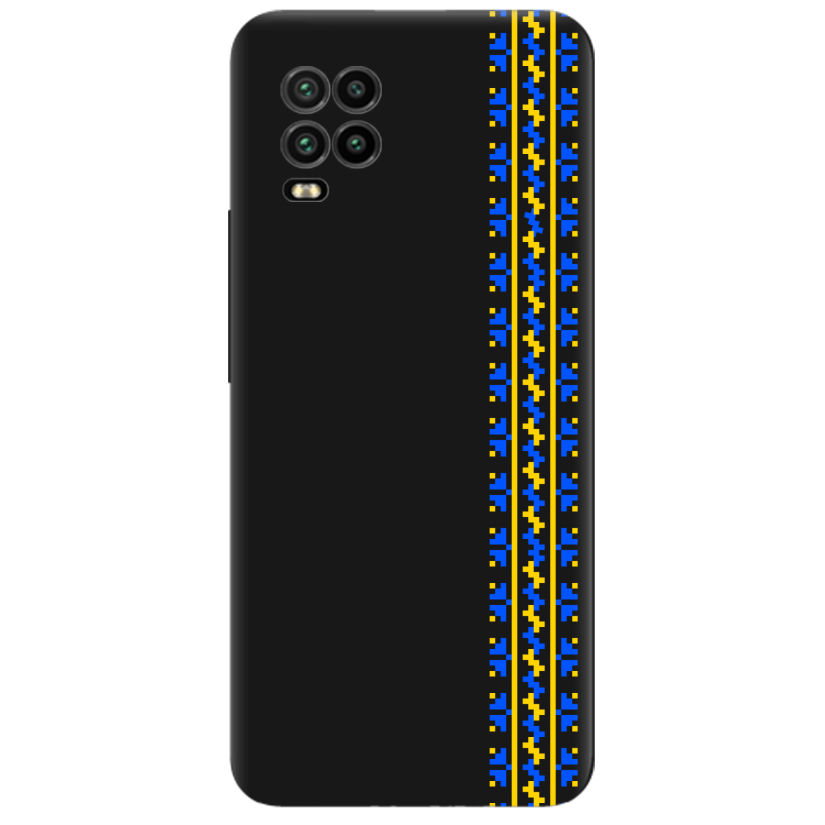 Чехол для Xiaomi Mi 10 lite черный матовый soft touch Embroidery - фото 1