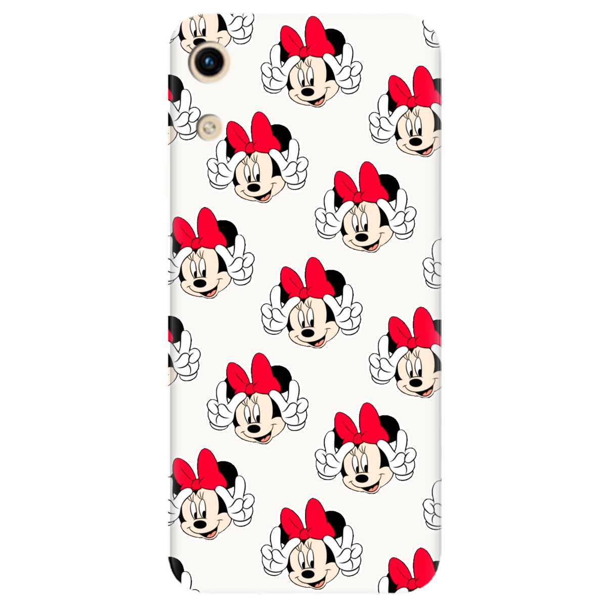 Чохол для Huawei Honor Play 8A Білий матовий soft touch Minnie Mouse - фото 1