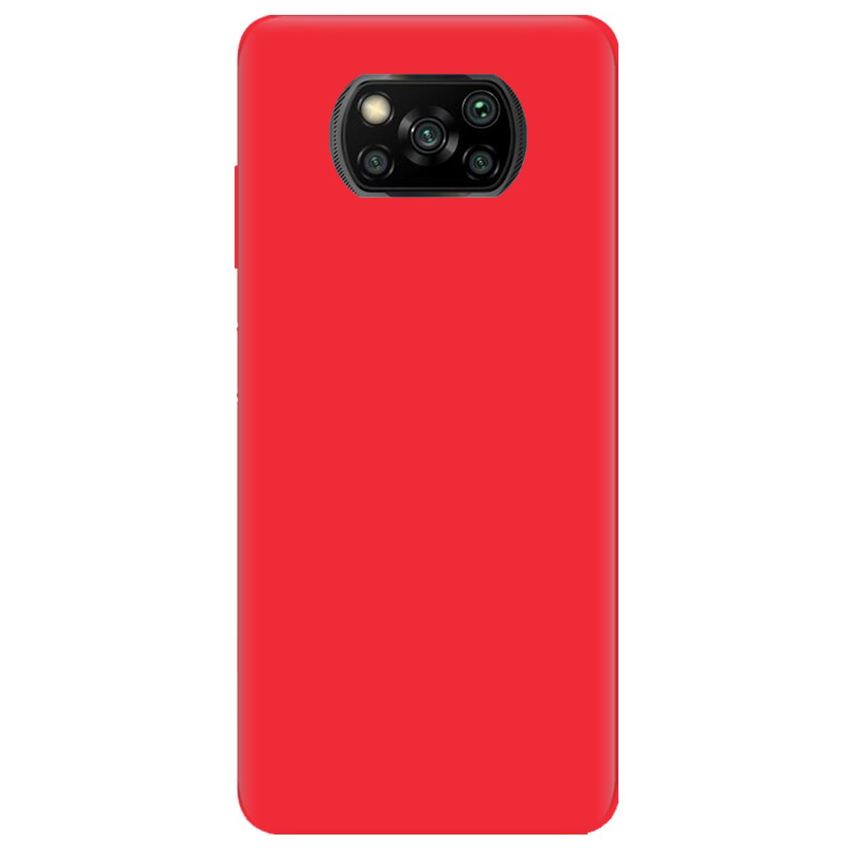 Чехол для Xiaomi Poco X3 Pro ярко-красный матовый soft touch - фото 1