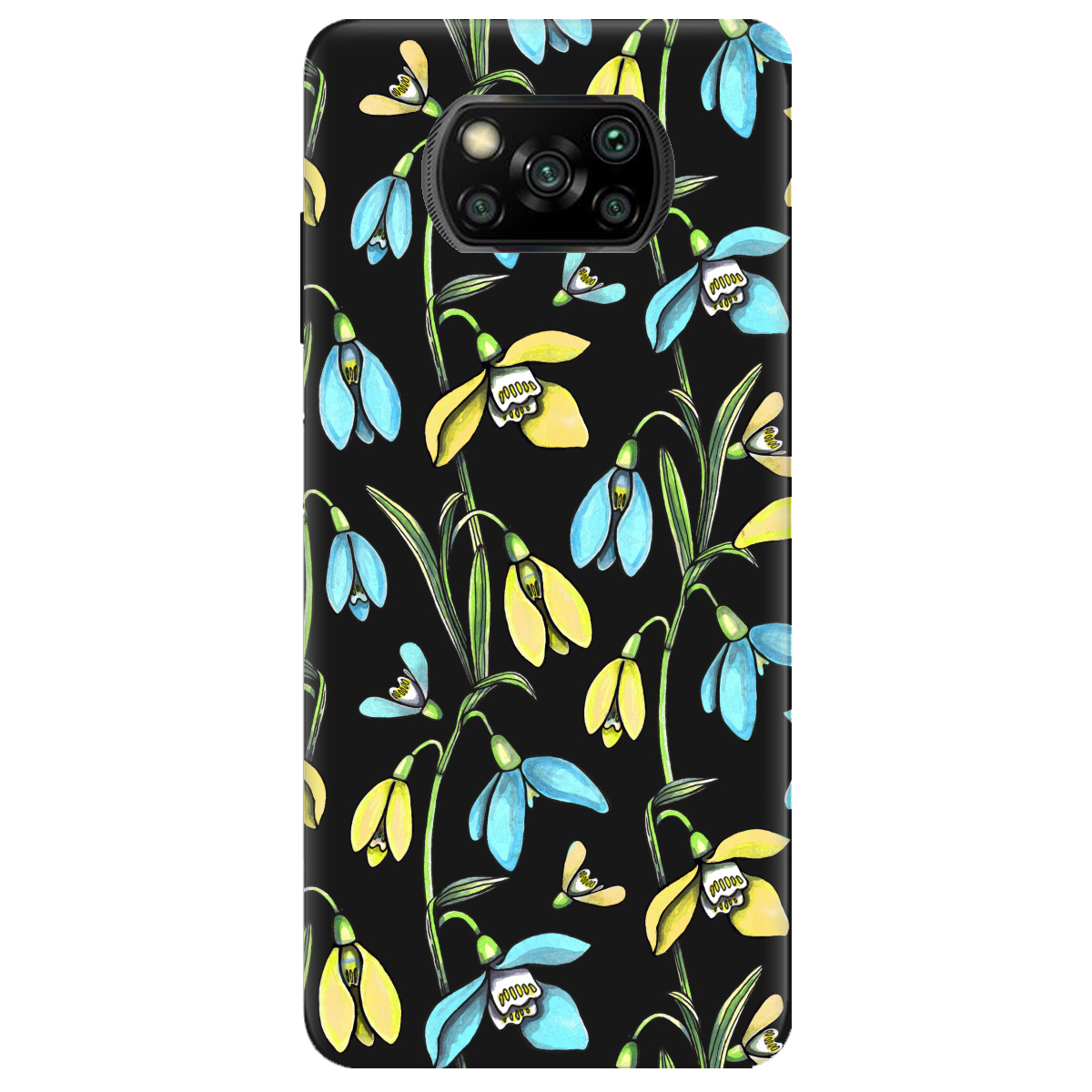 Чохол для Xiaomi Poco X3 Pro чорний матовий soft touch Проліски - фото 1