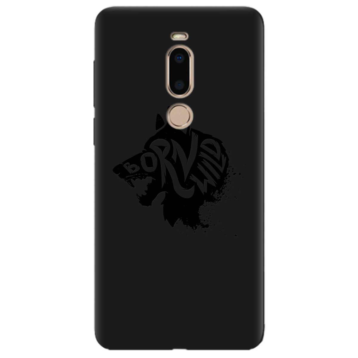 Чехол для Meizu M8 черный матовый soft touch Born Wild - фото 1