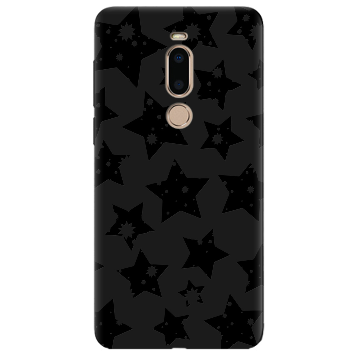 Чехол для Meizu M8 черный матовый soft touch Black Star - фото 1