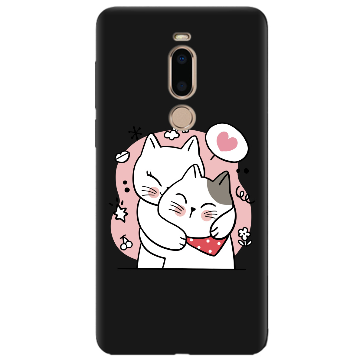 Чехол для Meizu M8 черный матовый soft touch Embrace - фото 1