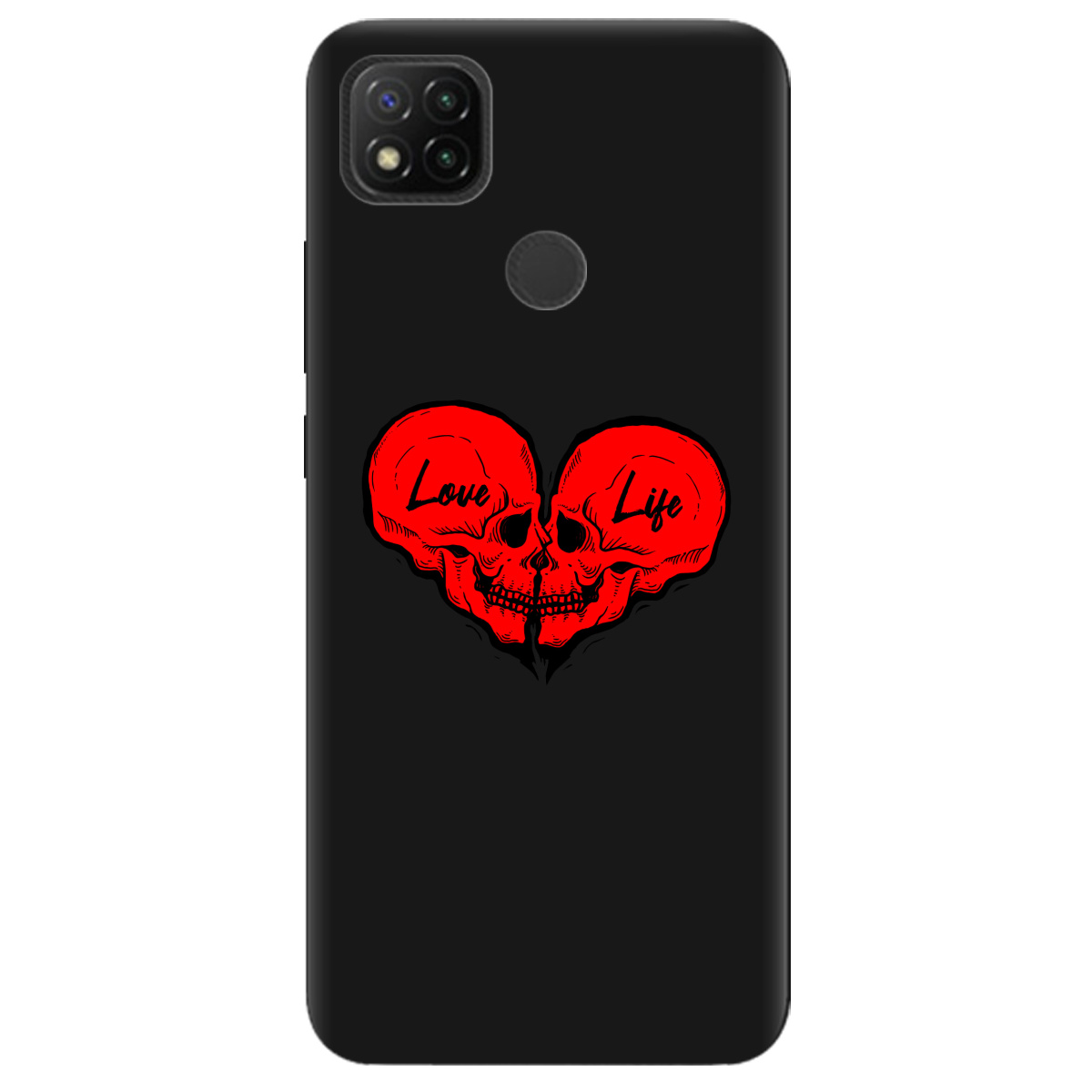 Чехол для Xiaomi Redmi 10A черный матовый soft touch Love-Live - фото 1