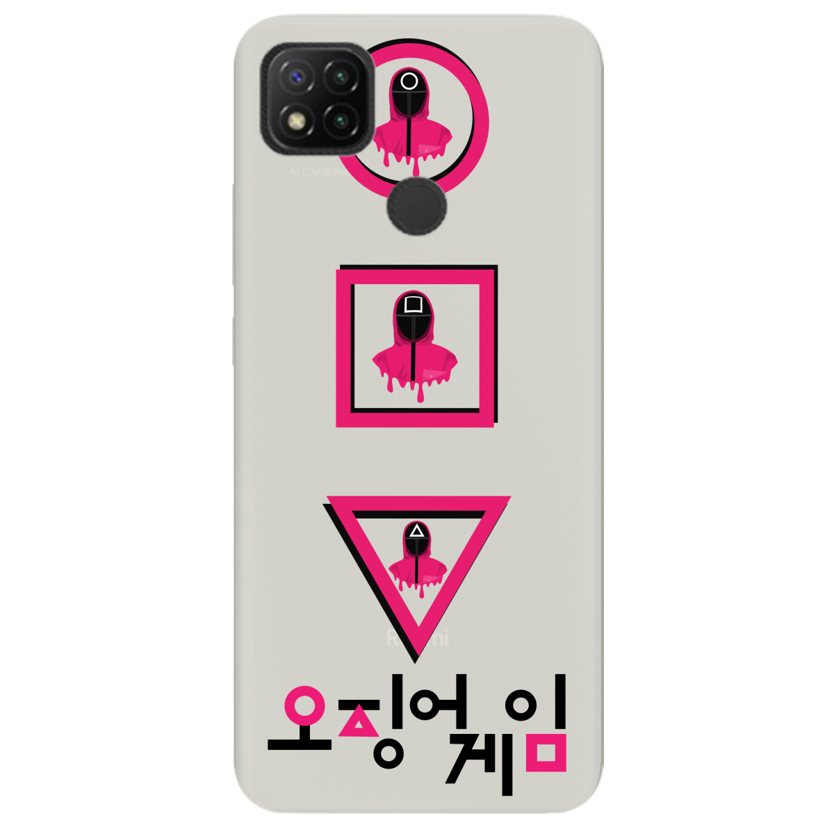 Чехол для Xiaomi Redmi 10A полупрозрачный матовый soft touch Игра в Кальмара - фото 1