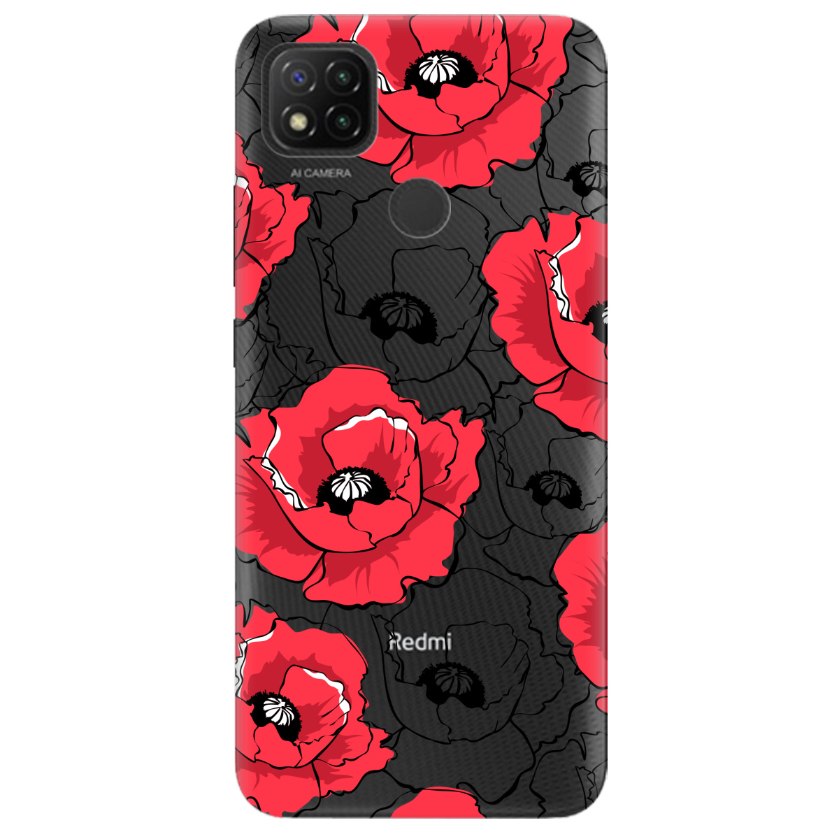 Чехол для Xiaomi Redmi 10A Red poppy - фото 1