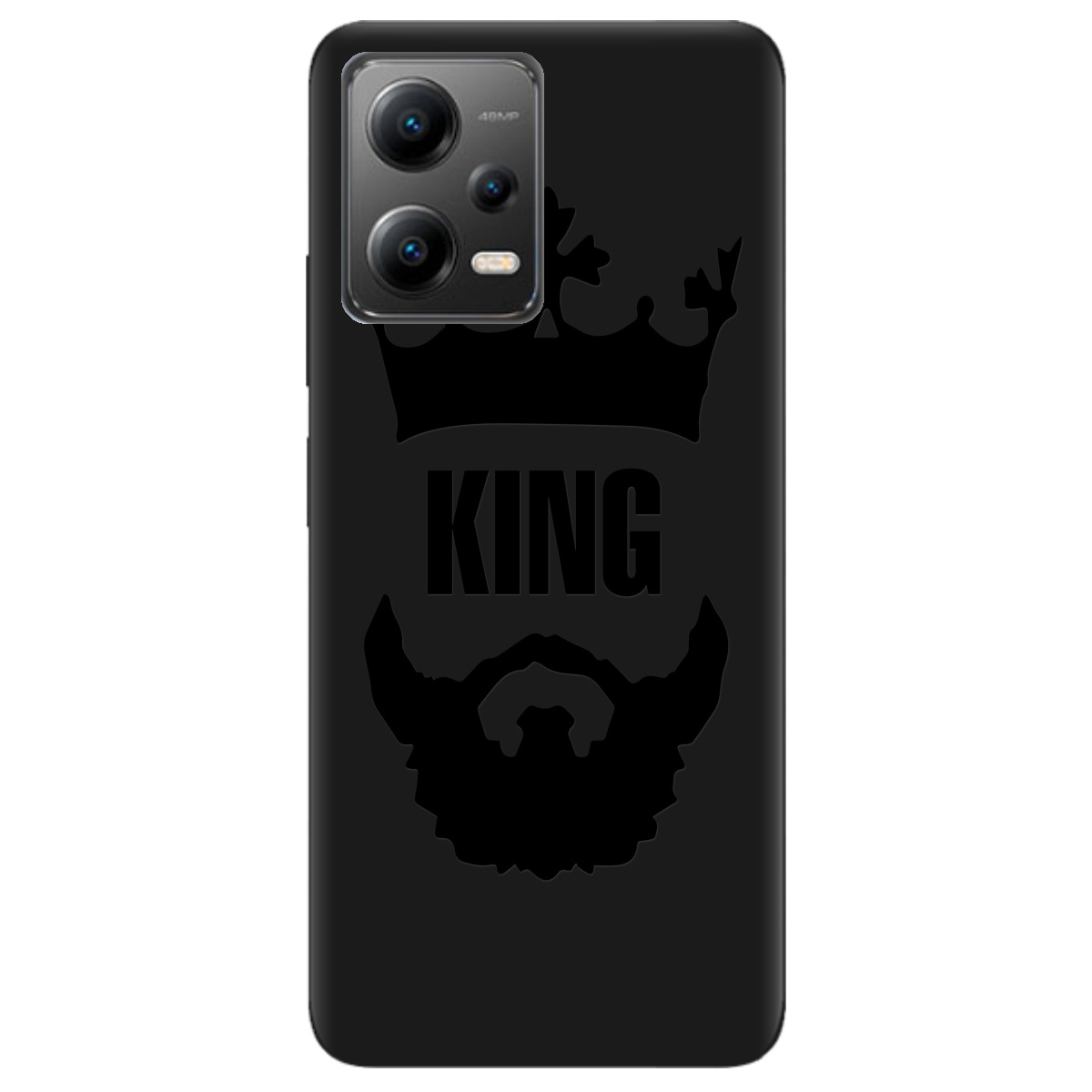 Чехол для Xiaomi Poco X5 5G черный матовый soft touch King - фото 1