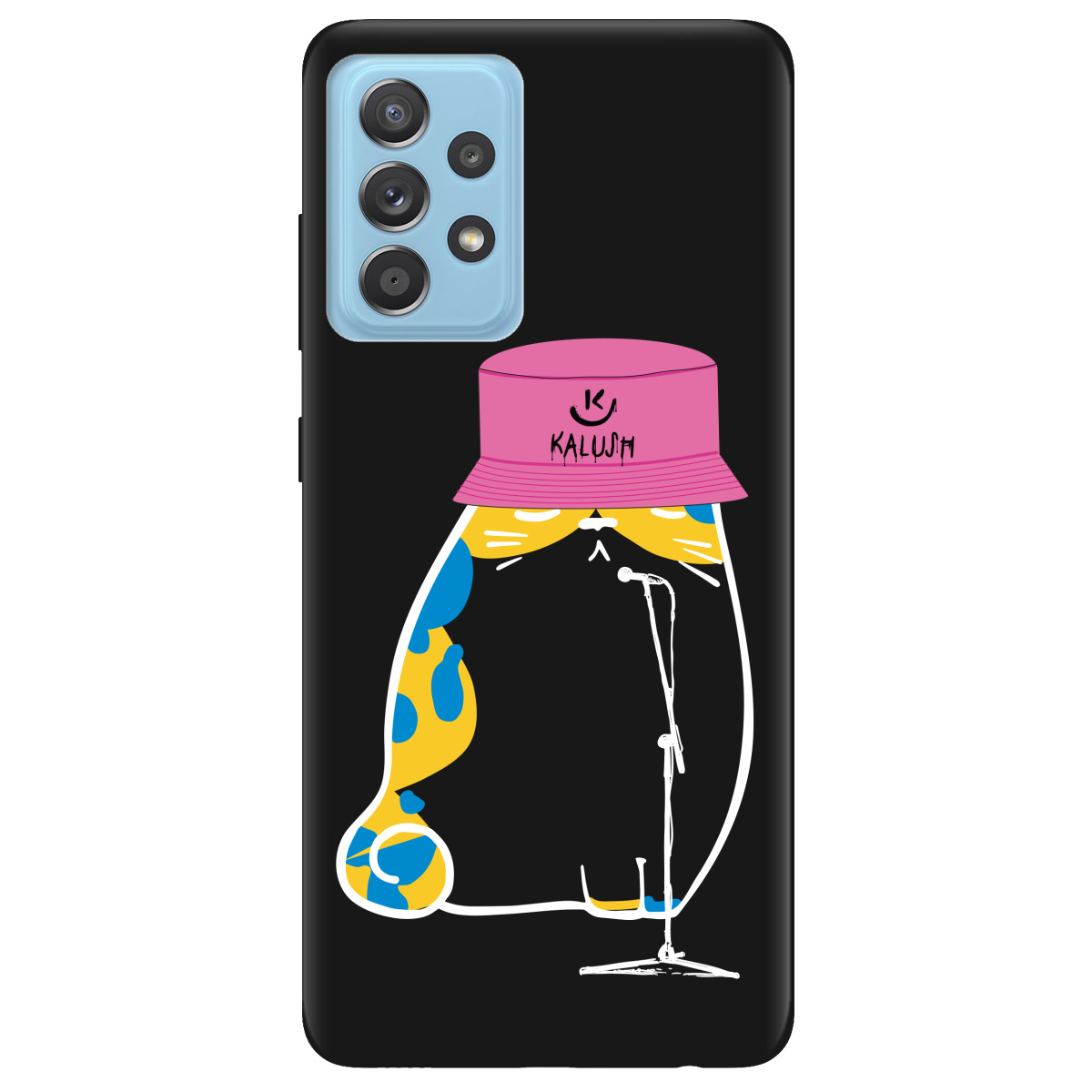 Чехол для Samsung Galaxy A52s черный матовый soft touch Калуш - фото 1