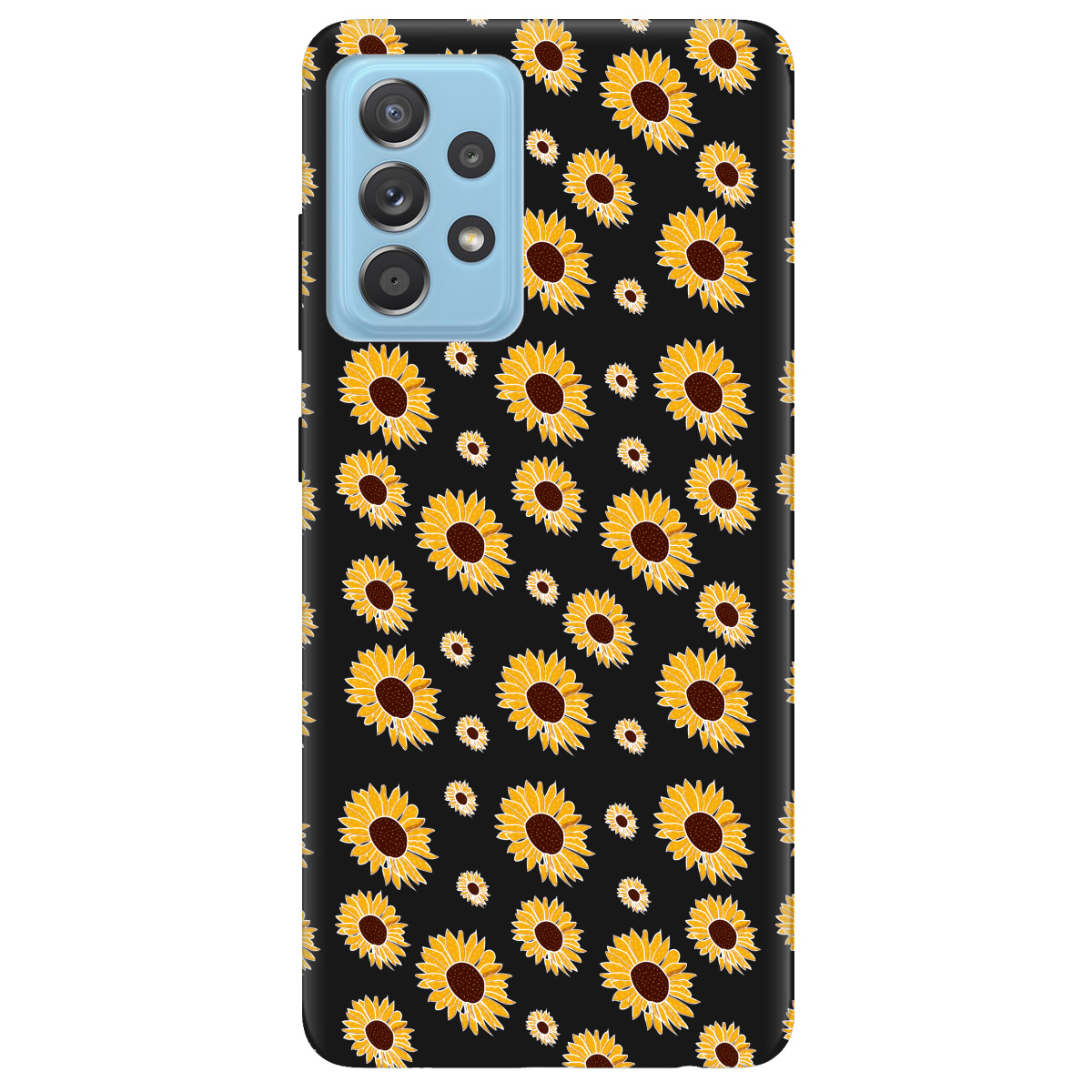 Чехол для Samsung Galaxy A52s черный матовый soft touch Sunflower - фото 1