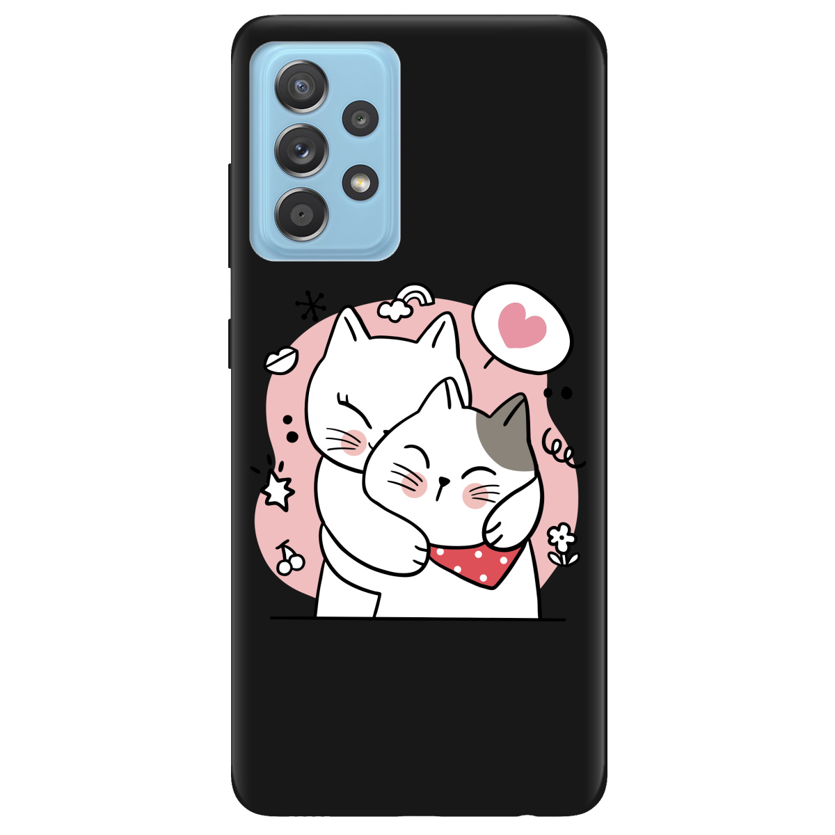 Чехол для Samsung Galaxy A52s черный матовый soft touch Embrace - фото 1