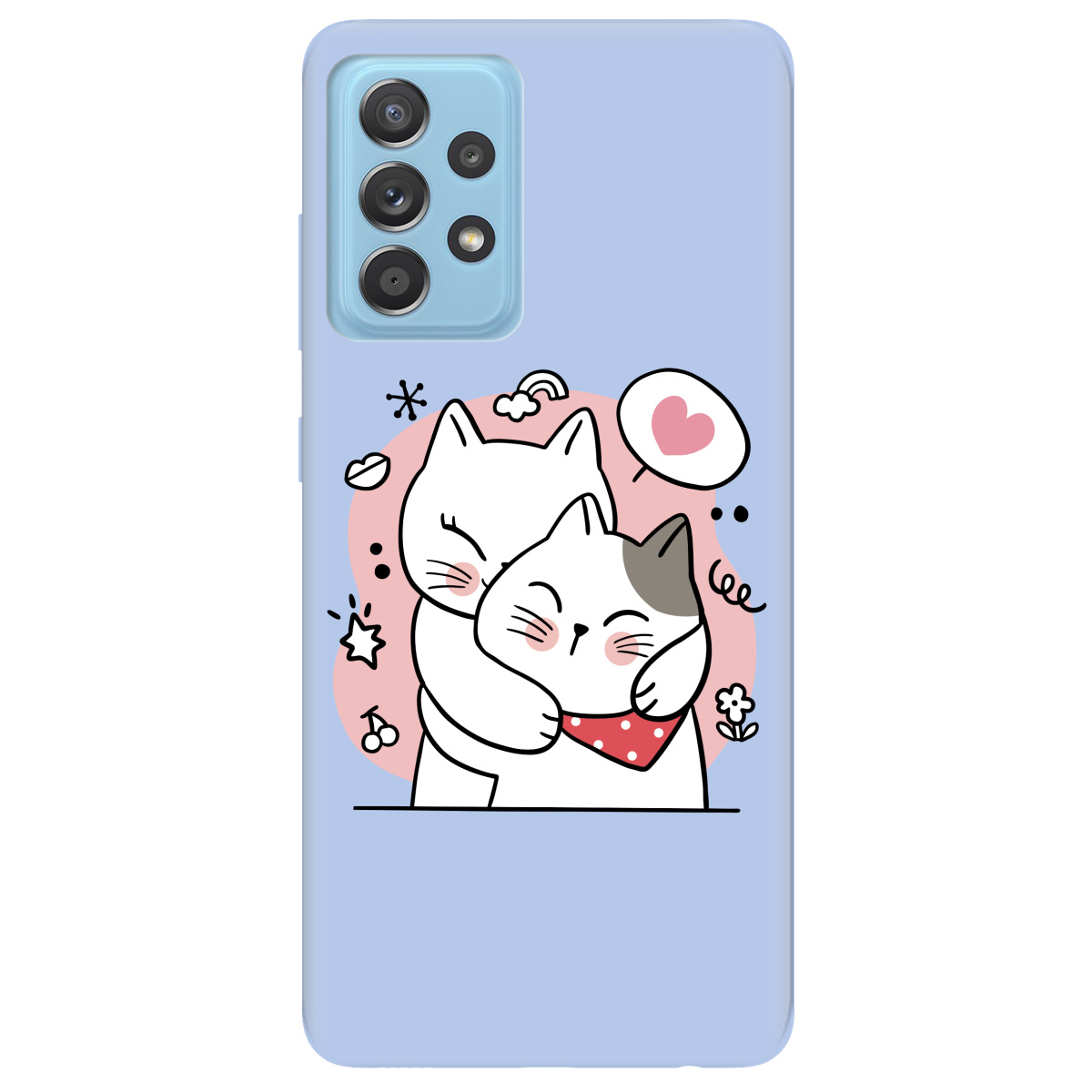 Чехол для Samsung Galaxy A52s нежно-голубой матовый soft touch Embrace - фото 1