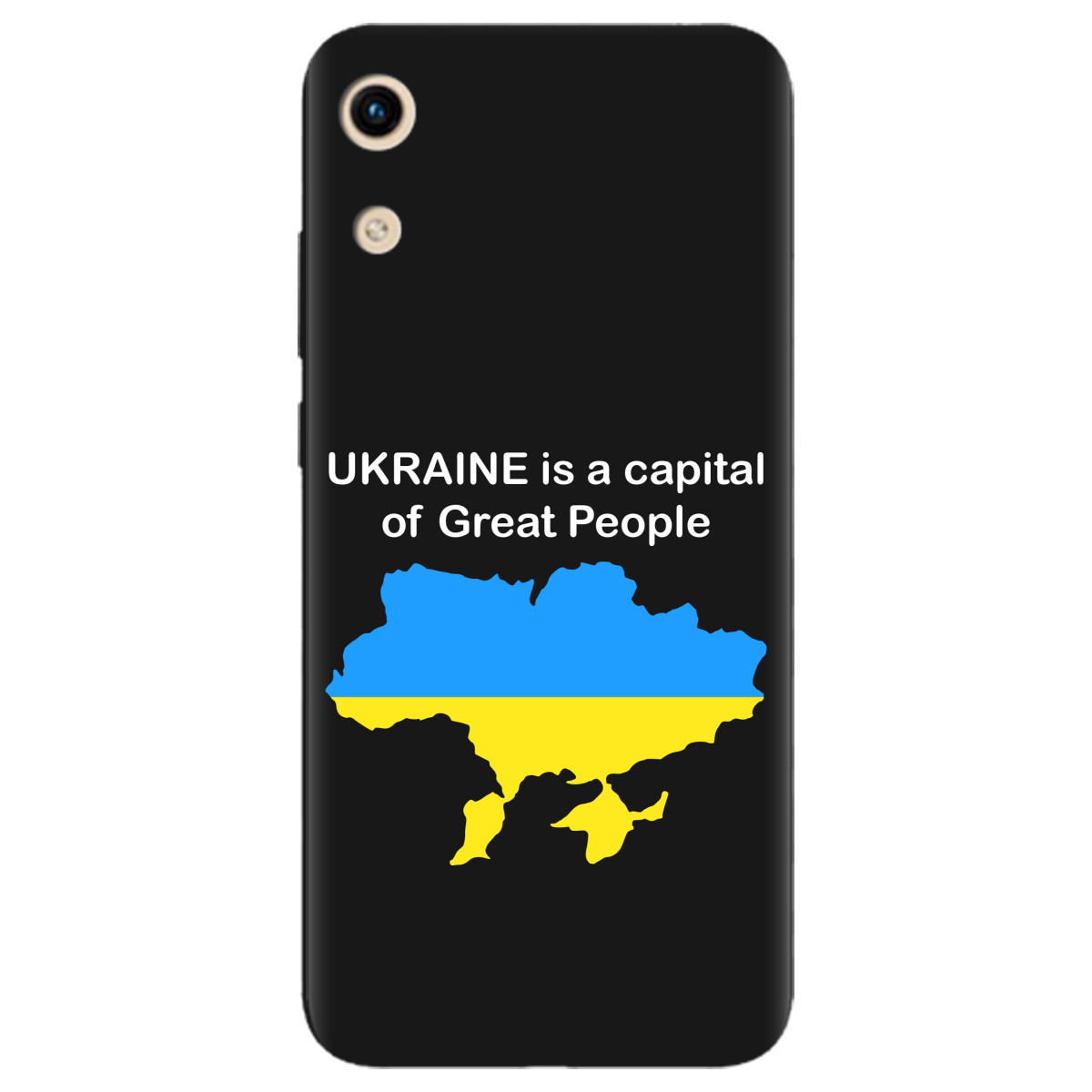 Чехол для Huawei Honor Play 8A черный матовый soft touch Great people - фото 1