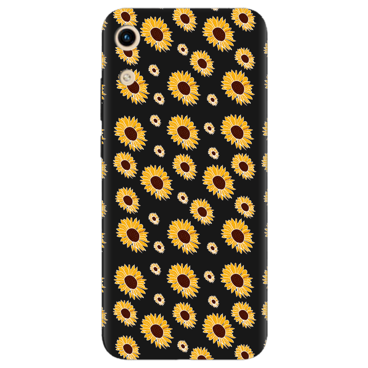 Чохол для Huawei Honor Play 8A чорний матовий soft touch Sunflower - фото 1