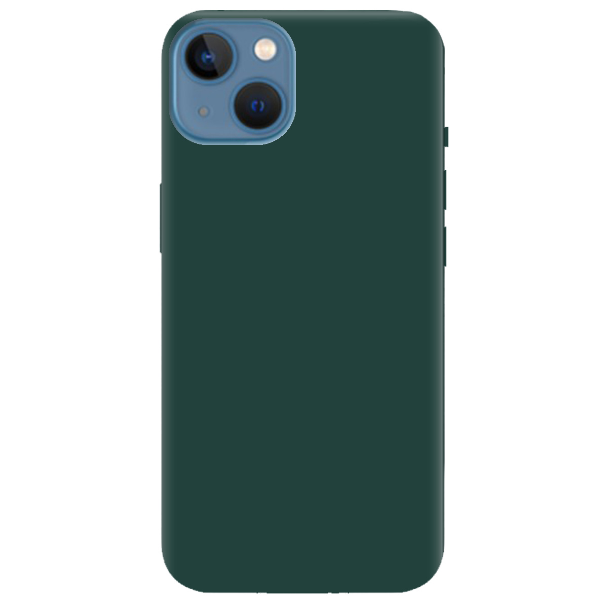 Чехол для Apple iPhone 13 темно-зеленый матовый soft touch с индивидуальным дизайном - фото 1 Чехол для Apple iPhone 13 темно-зеленый матовый soft touch с индивидуальным дизайном - фото 1 - Чехлы для телефонов