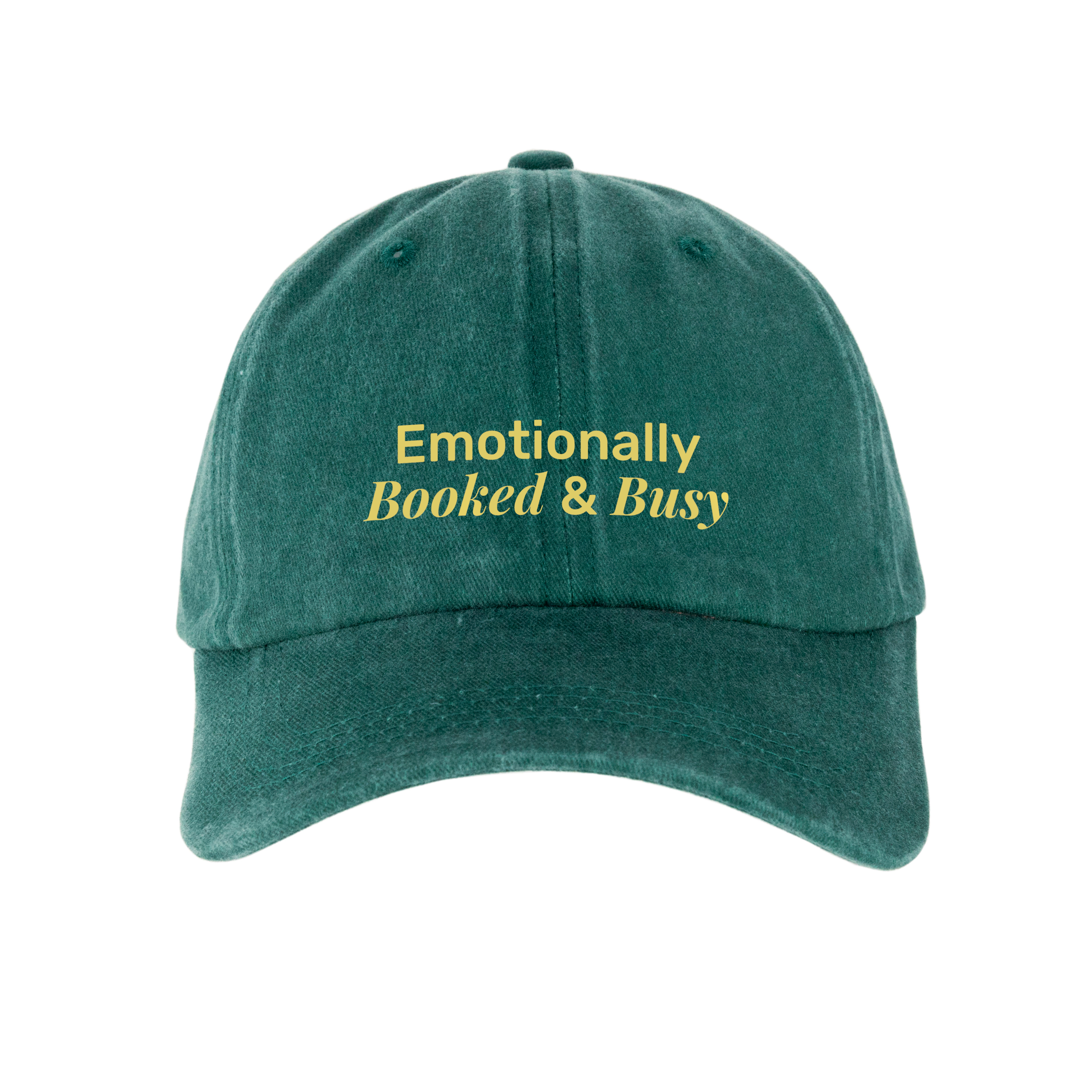 Кепка шестиклинка хлопок Vintage потертая зеленая Emotionally - фото 1 - Кепки, панамы