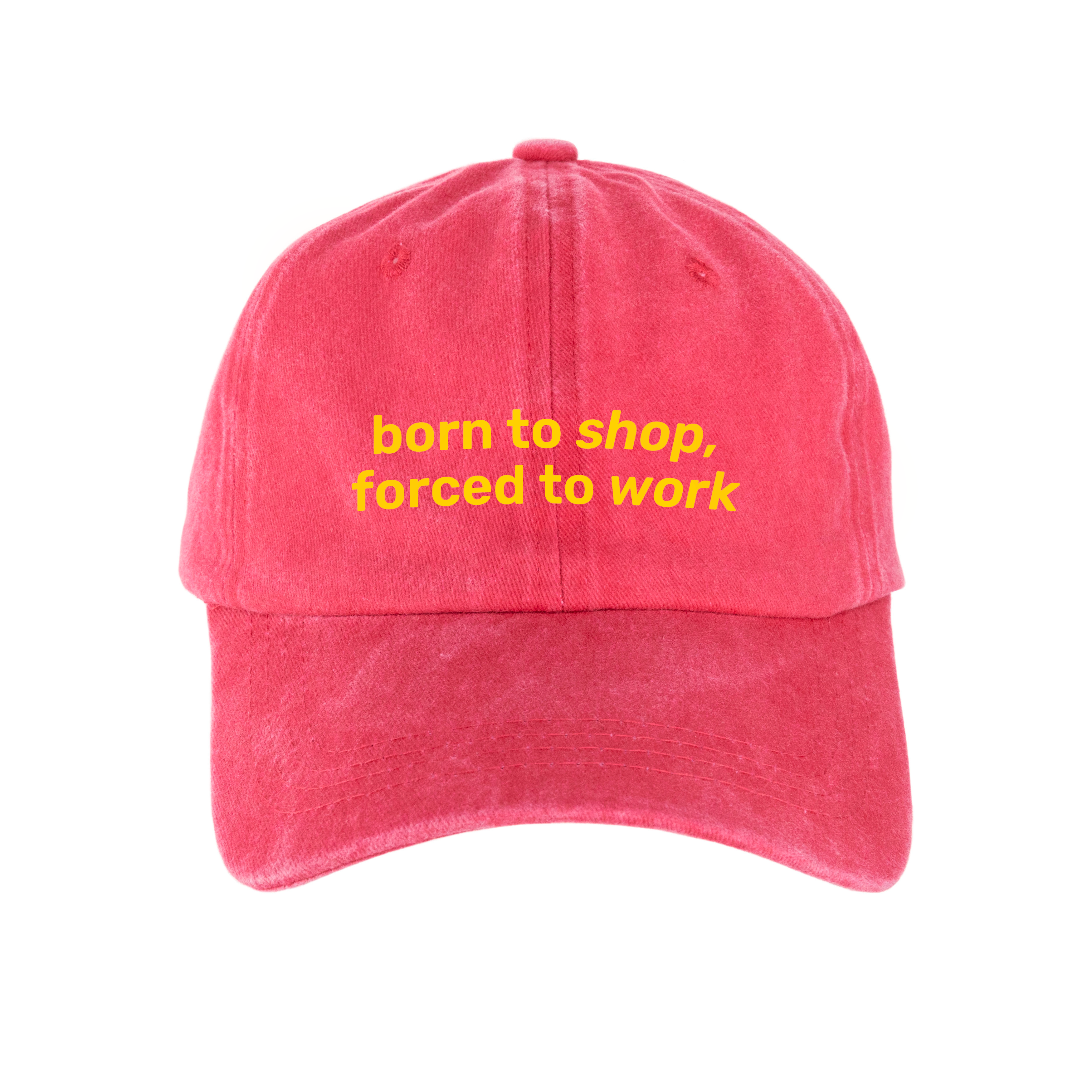 Кепка шестиклинка хлопок Vintage потертая красная Born to shop - фото 1 - Кепки, панамы