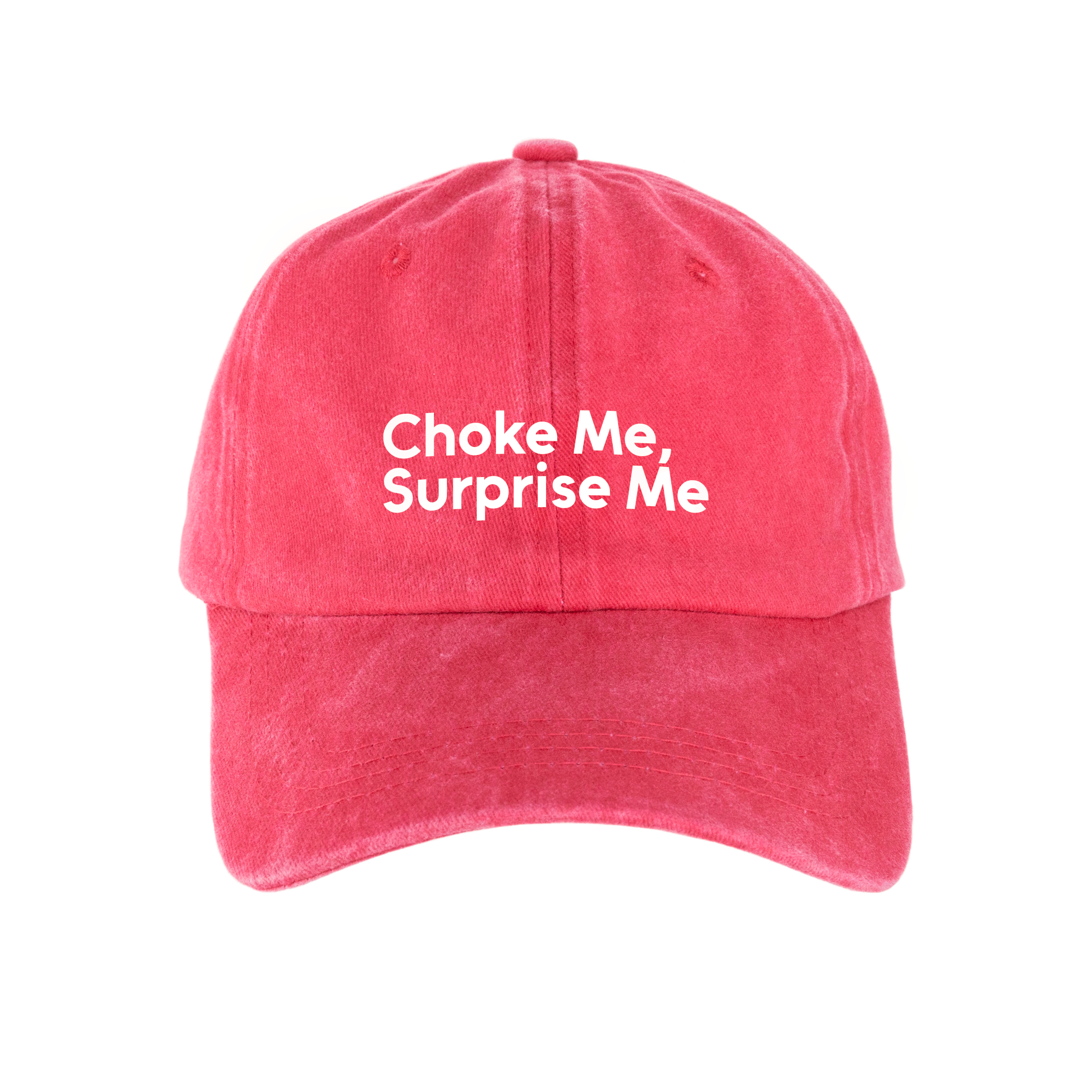 Кепка шестиклинка хлопок Vintage потертая красная Choke Me - фото 1 - Кепки, панамы