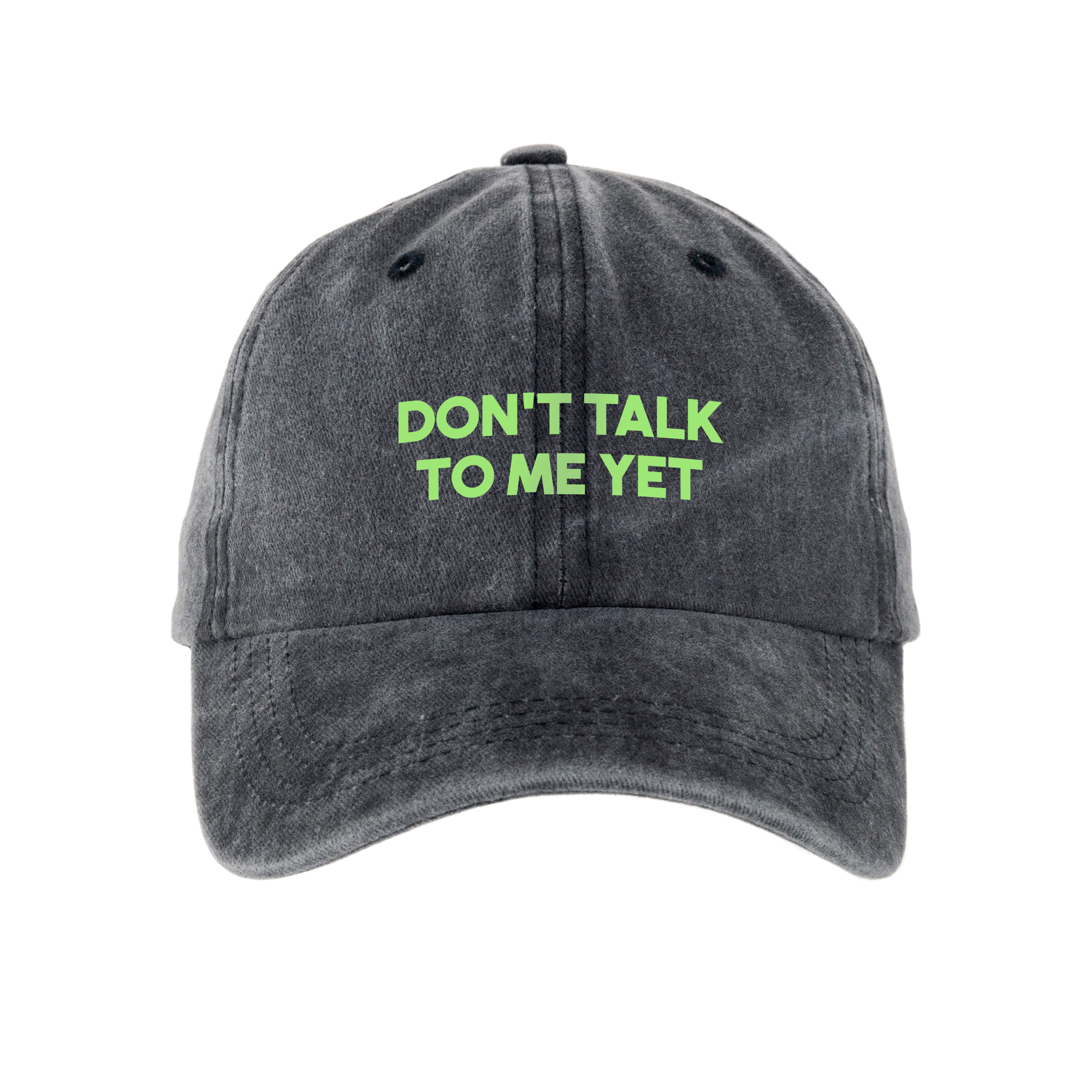 Кепка шестиклинка хлопок Vintage потертая темно-серая Don't talk - фото 1 - Кепки, панамы