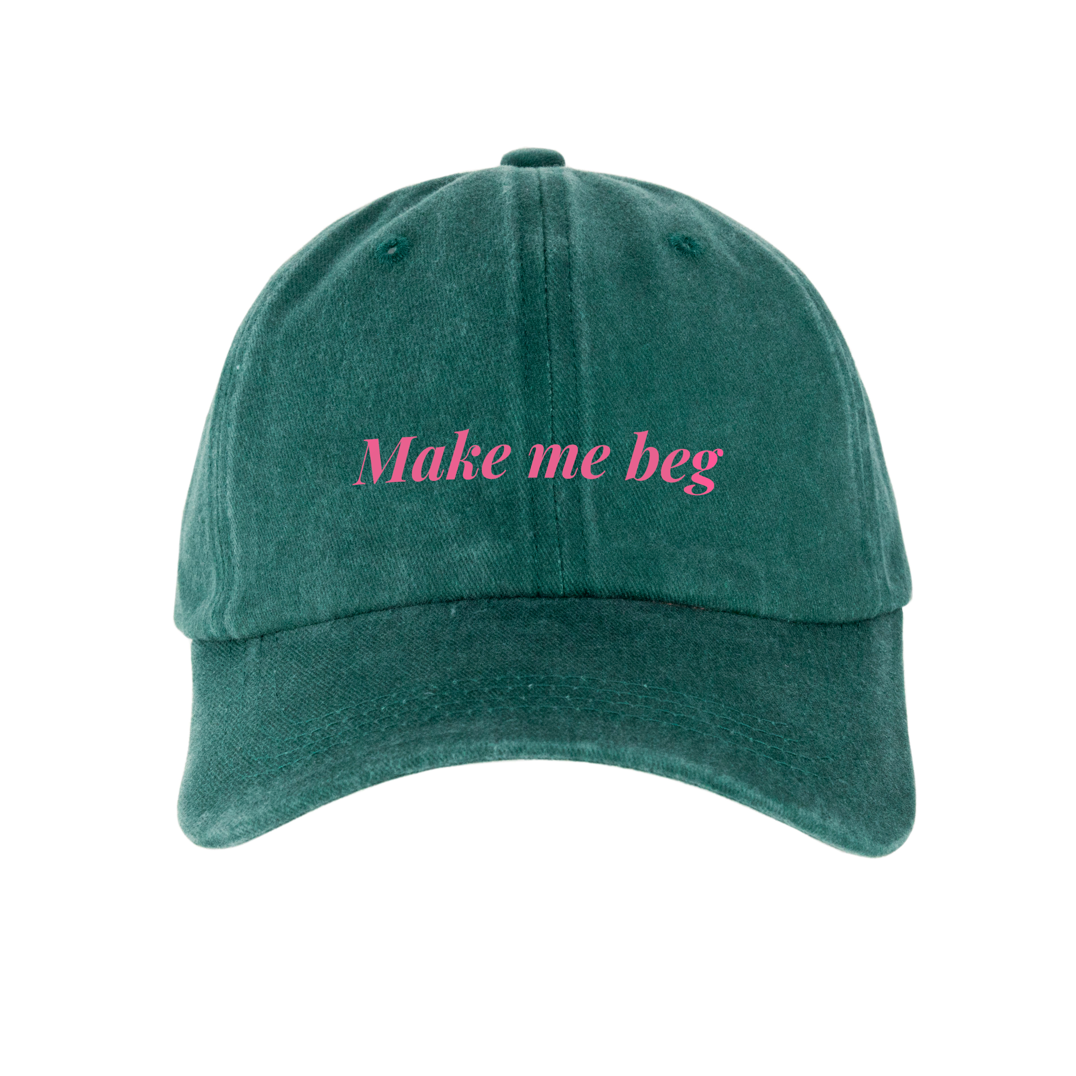 Кепка шестиклинка хлопок Vintage потертая зеленая Make me beg - фото 1 - Кепки, панамы