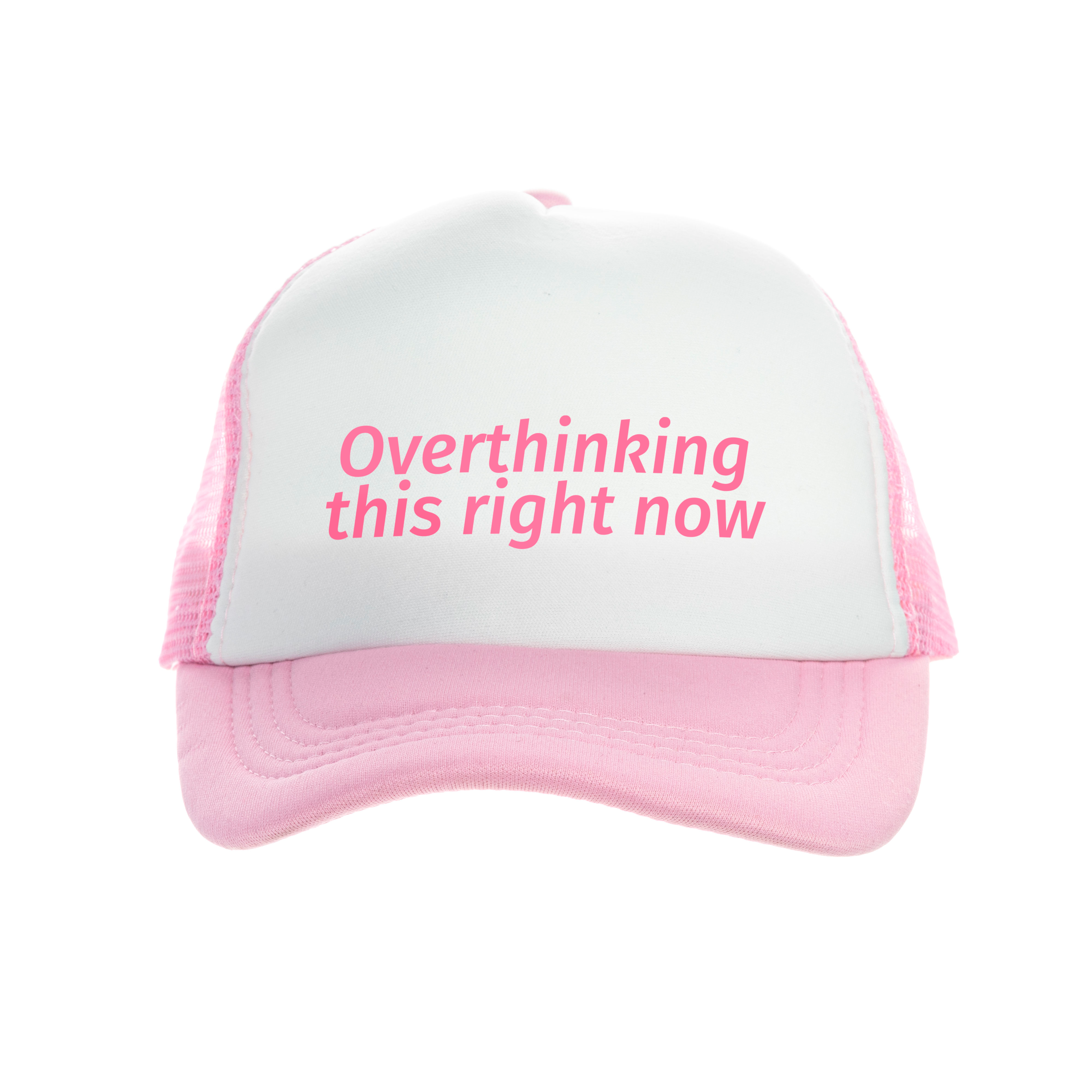 Кепка тракер розовая Overthinking - фото 1 - Кепки, панамы