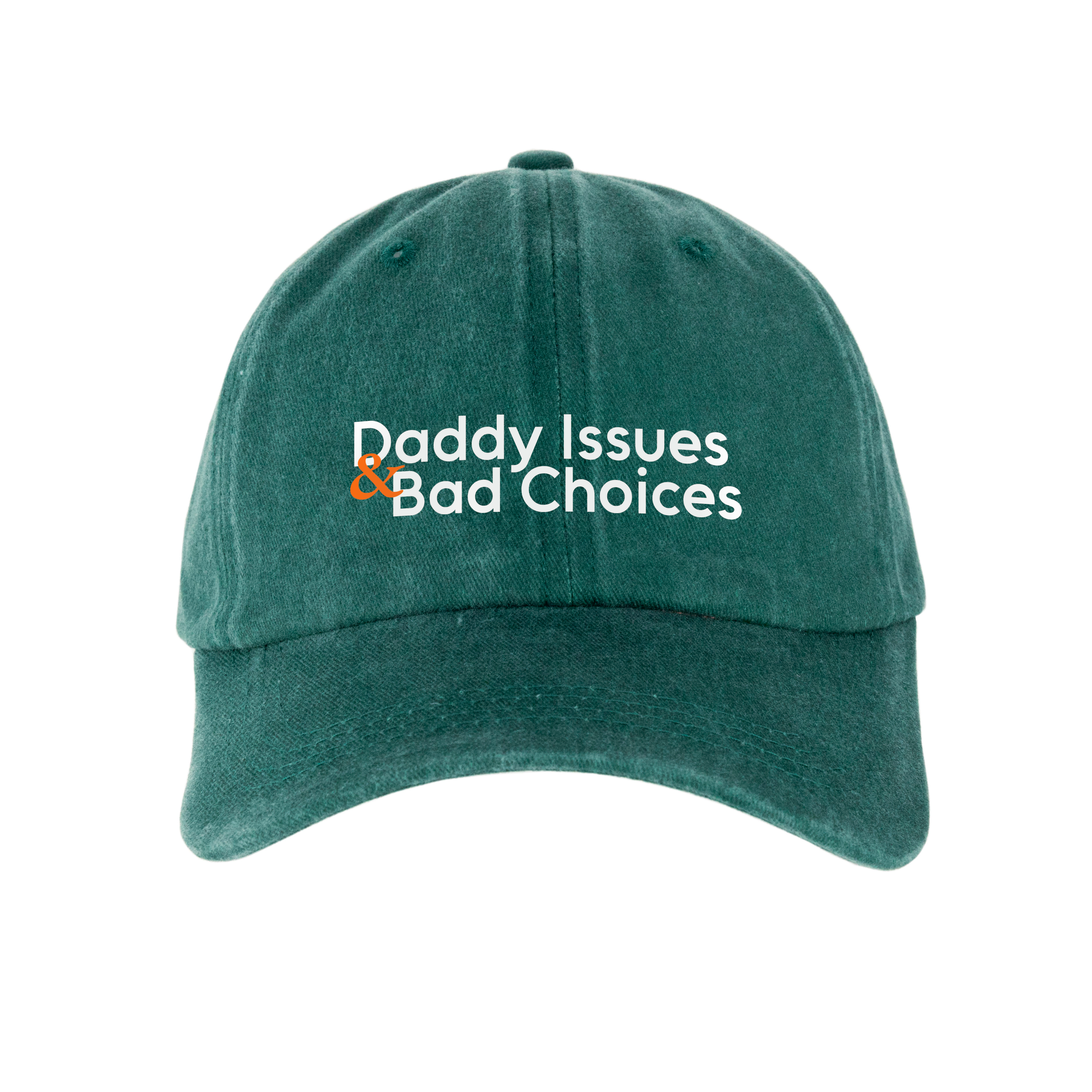 Кепка шестиклинка хлопок Vintage потертая зеленая Daddy Issues - фото 1 - Кепки, панамы