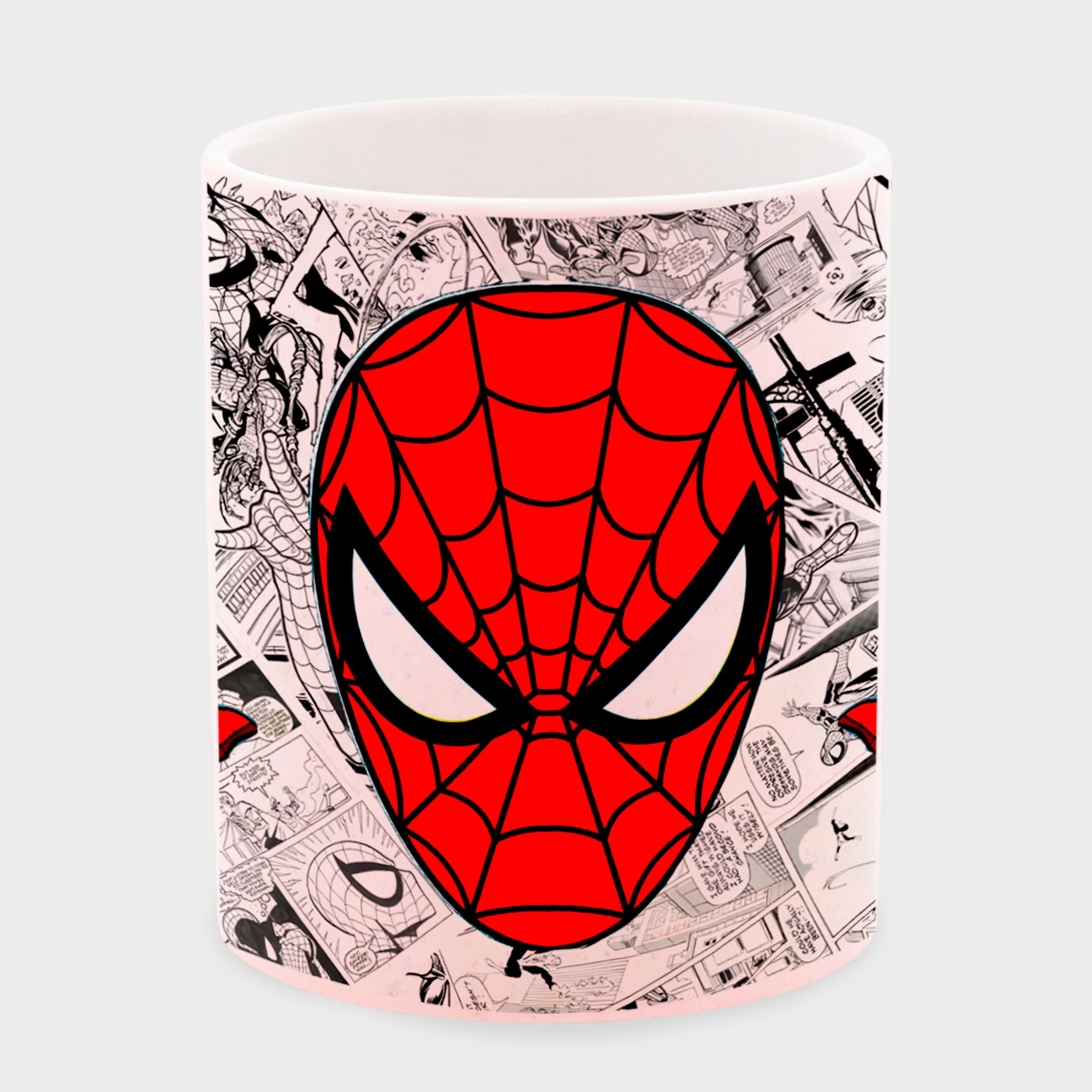 Кружка хамелеон с блестками матовая красная (330 мл) Spider-Man Magic - фото 1 - Кружки