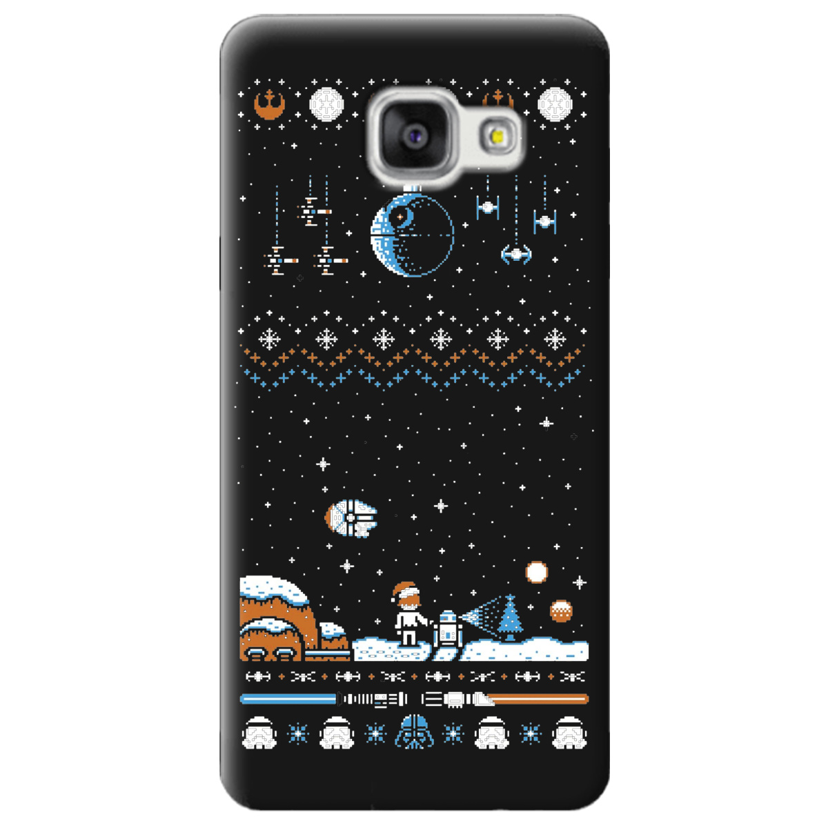 Чехол для Samsung Galaxy A5 2016 черный матовый soft touch Star wars - фото 1 - Чехлы для телефонов