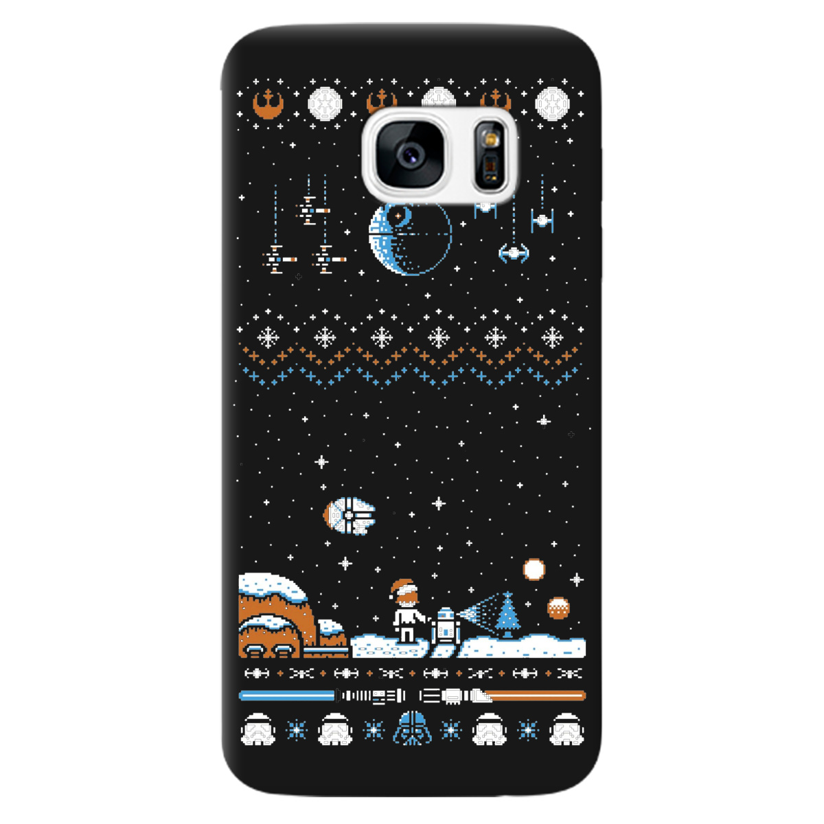 Чохол для Samsung Galaxy S7 чорний матовий soft touch Star wars - фото 1 Чохол для Samsung Galaxy S7 чорний матовий soft touch Star wars - фото 1 - Чохли для телефонів