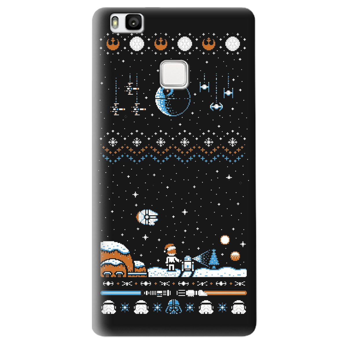 Чехол для Huawei P9 Lite черный матовый soft touch Star wars - фото 1 - Чехлы для телефонов