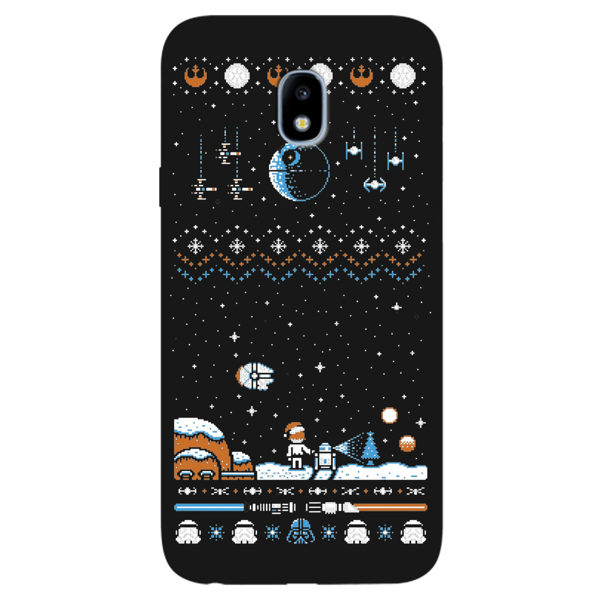 Чехол для Samsung Galaxy J3 2017 черный матовый soft touch Star wars - фото 1 - Чехлы для телефонов