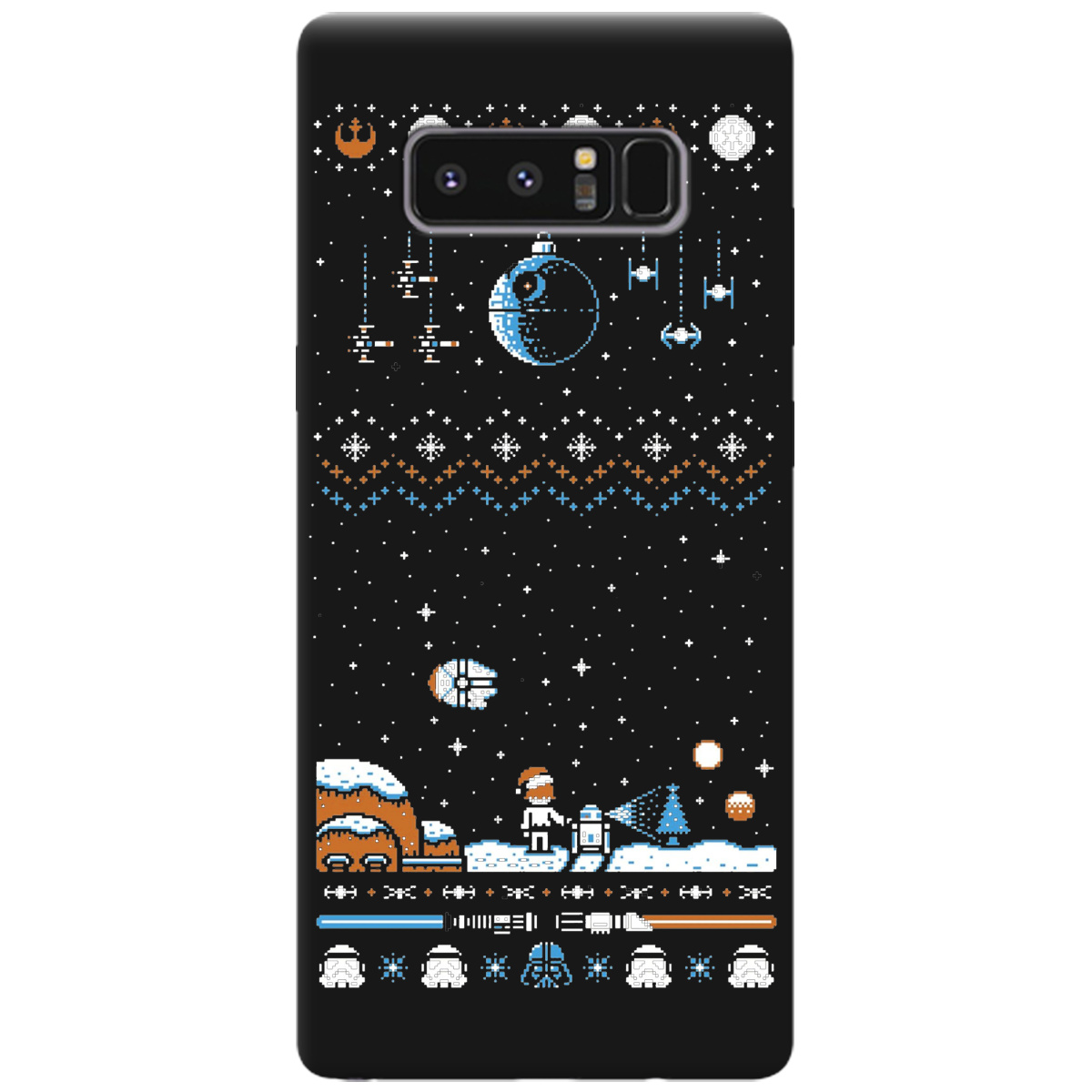 Чехол для Samsung Galaxy Note 8 черный матовый soft touch Star wars - фото 1 - Чехлы для телефонов