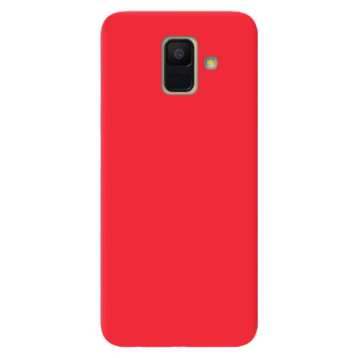 Чехол для Samsung Galaxy A6 2018 ярко-красный матовый soft touch - фото 1 Чехол для Samsung Galaxy A6 2018 ярко-красный матовый soft touch - фото 1 - Чехлы для телефонов