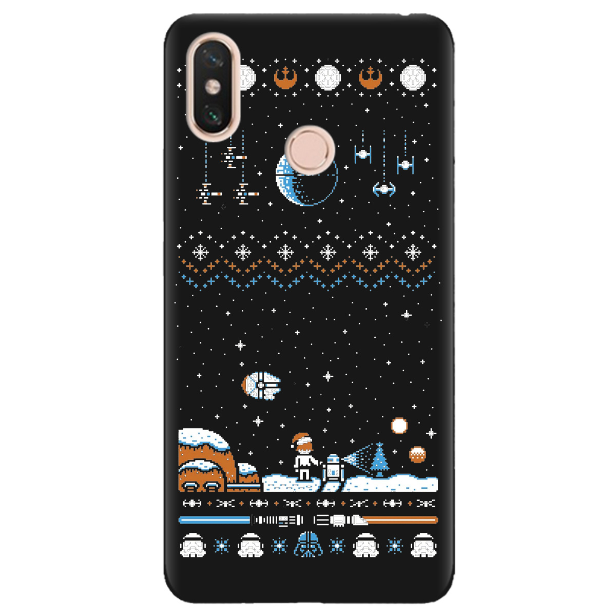 Чехол для Xiaomi Mi Max 3 черный матовый soft touch Star wars - фото 1 - Чехлы для телефонов