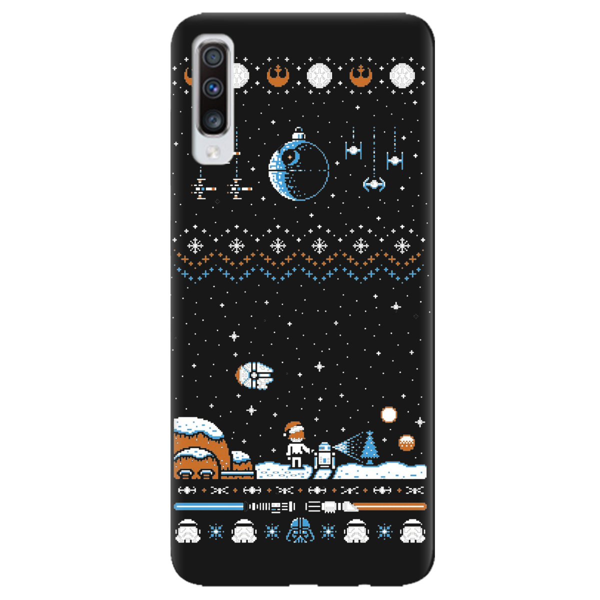 Чехол для Samsung Galaxy A70 черный матовый soft touch Star wars - фото 1 - Чехлы для телефонов
