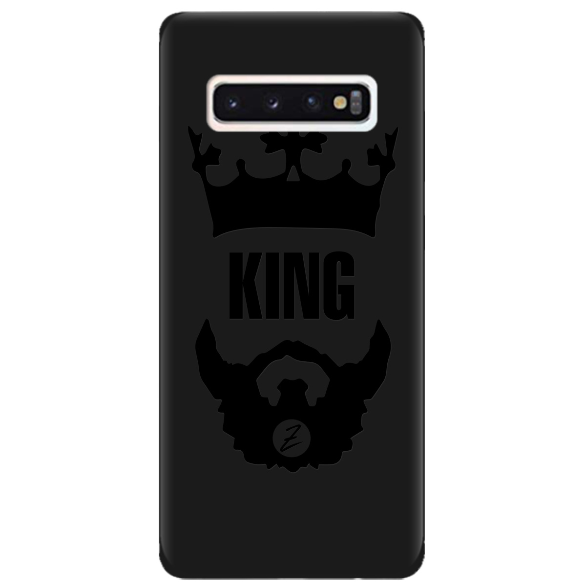 Чехол для Samsung Galaxy S10 черный матовый soft touch King - фото 1 - Чехлы для телефонов