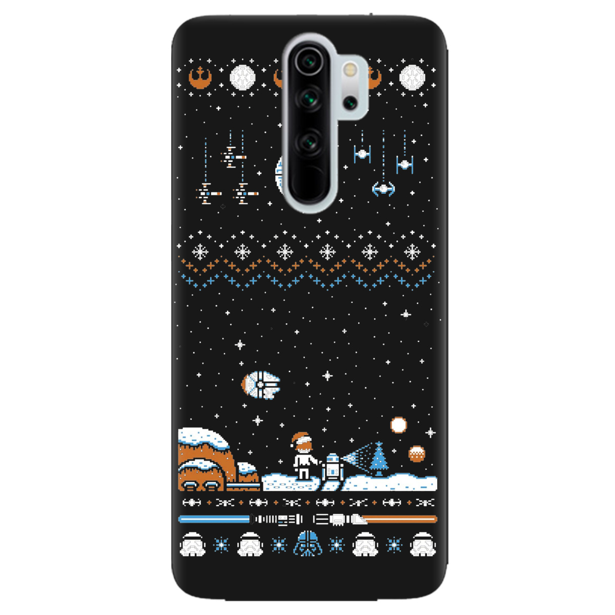 Чехол для Xiaomi Redmi Note 8 Pro черный матовый soft touch Star wars - фото 1 - Чехлы для телефонов