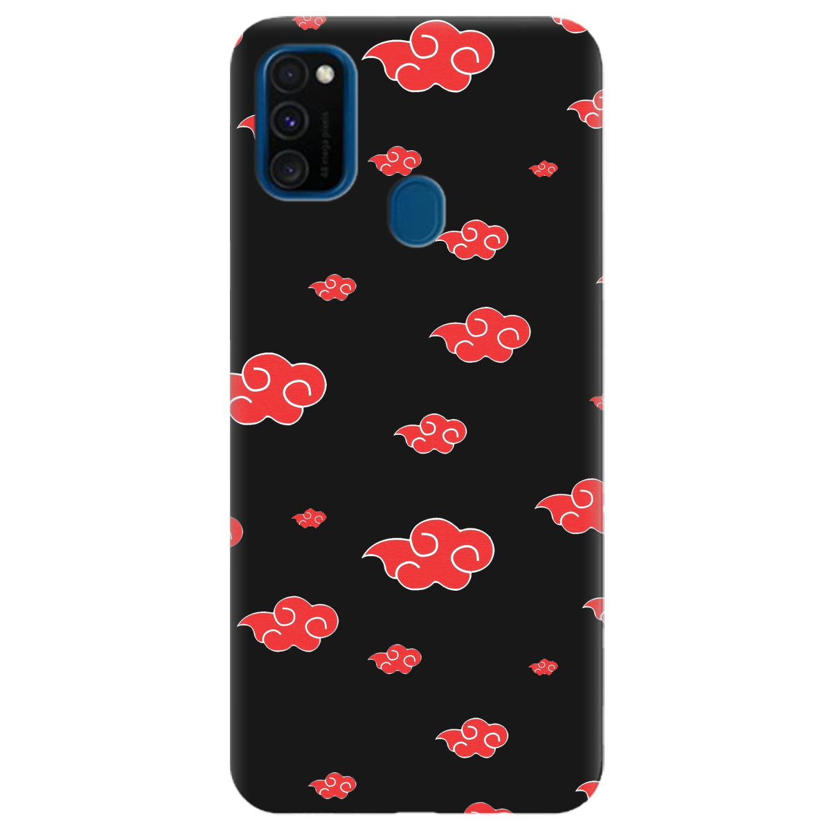 Чохол для Samsung Galaxy M30s чорний матовий soft touch Akatsuki - фото 1 - Чохли для телефонів