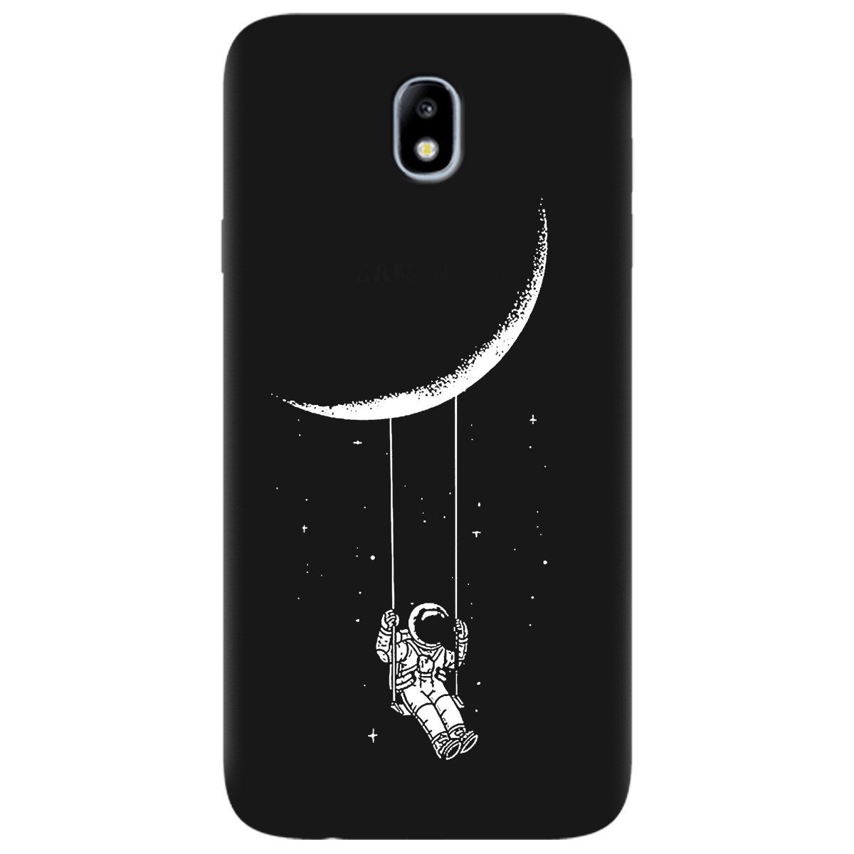 Чехол для Samsung Galaxy J7 2017 черный матовый soft touch Swing - фото 1 - Чехлы для телефонов