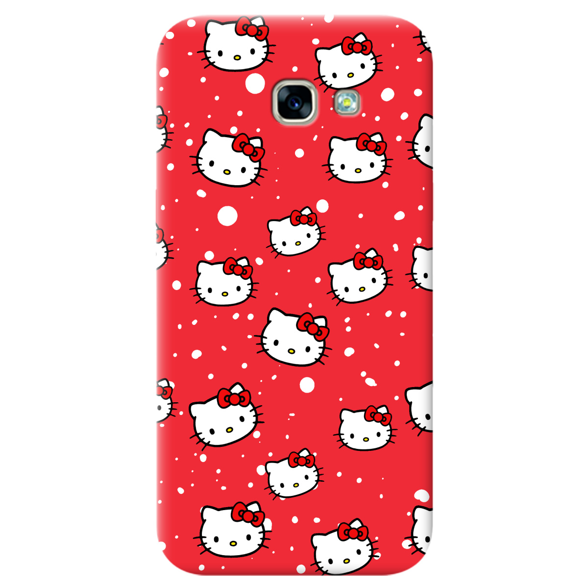 Чохол для Samsung Galaxy A5 2017 яскраво-червоний матовий soft touch Hello Kitty - фото 1 Чохол для Samsung Galaxy A5 2017 яскраво-червоний матовий soft touch Hello Kitty - фото 1 - Чохли для телефонів