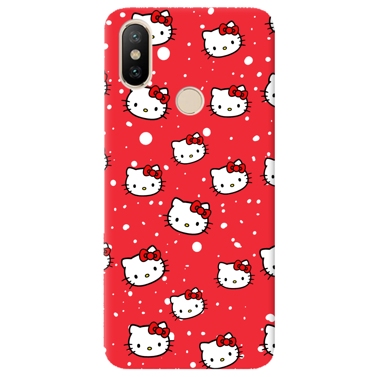 Чехол для Xiaomi Mi A2 Mi 6X ярко-красный матовый soft touch Hello Kitty - фото 1 Чехол для Xiaomi Mi A2 Mi 6X ярко-красный матовый soft touch Hello Kitty - фото 1 - Чехлы для телефонов