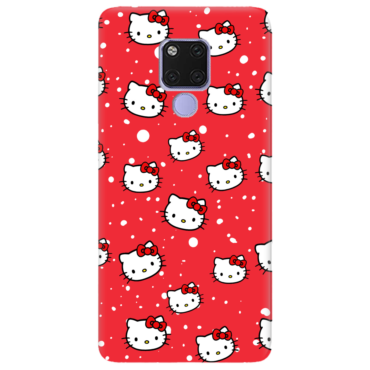 Чехол для Huawei Mate 20 ярко-красный матовый soft touch Hello Kitty - фото 1 Чехол для Huawei Mate 20 ярко-красный матовый soft touch Hello Kitty - фото 1 - Чехлы для телефонов