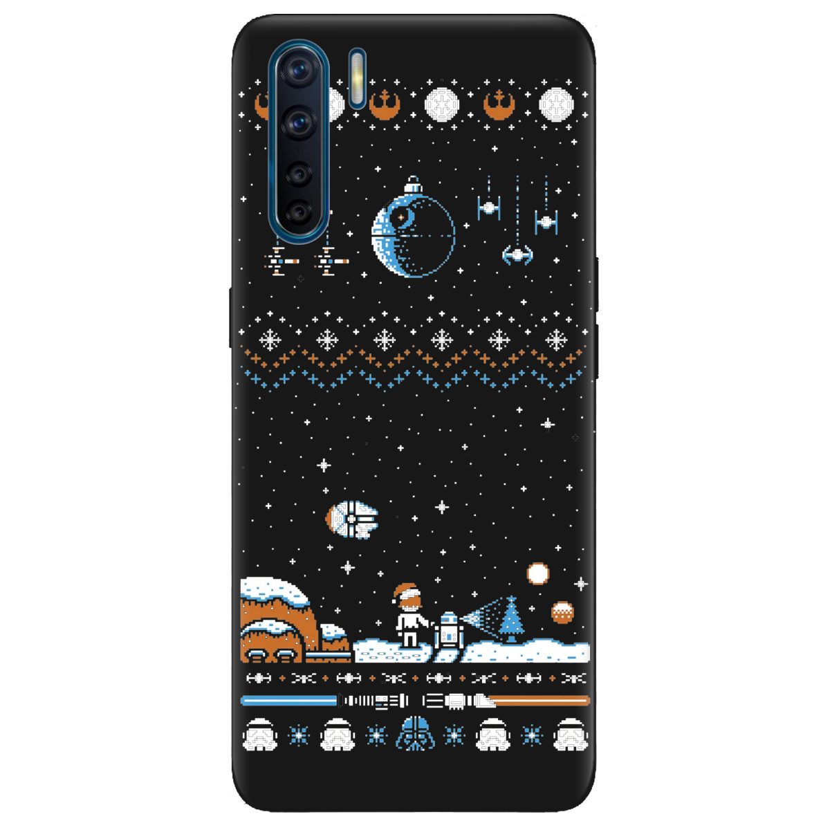 Чехол для Oppo A91 черный матовый soft touch Star wars - фото 1 - Чехлы для телефонов