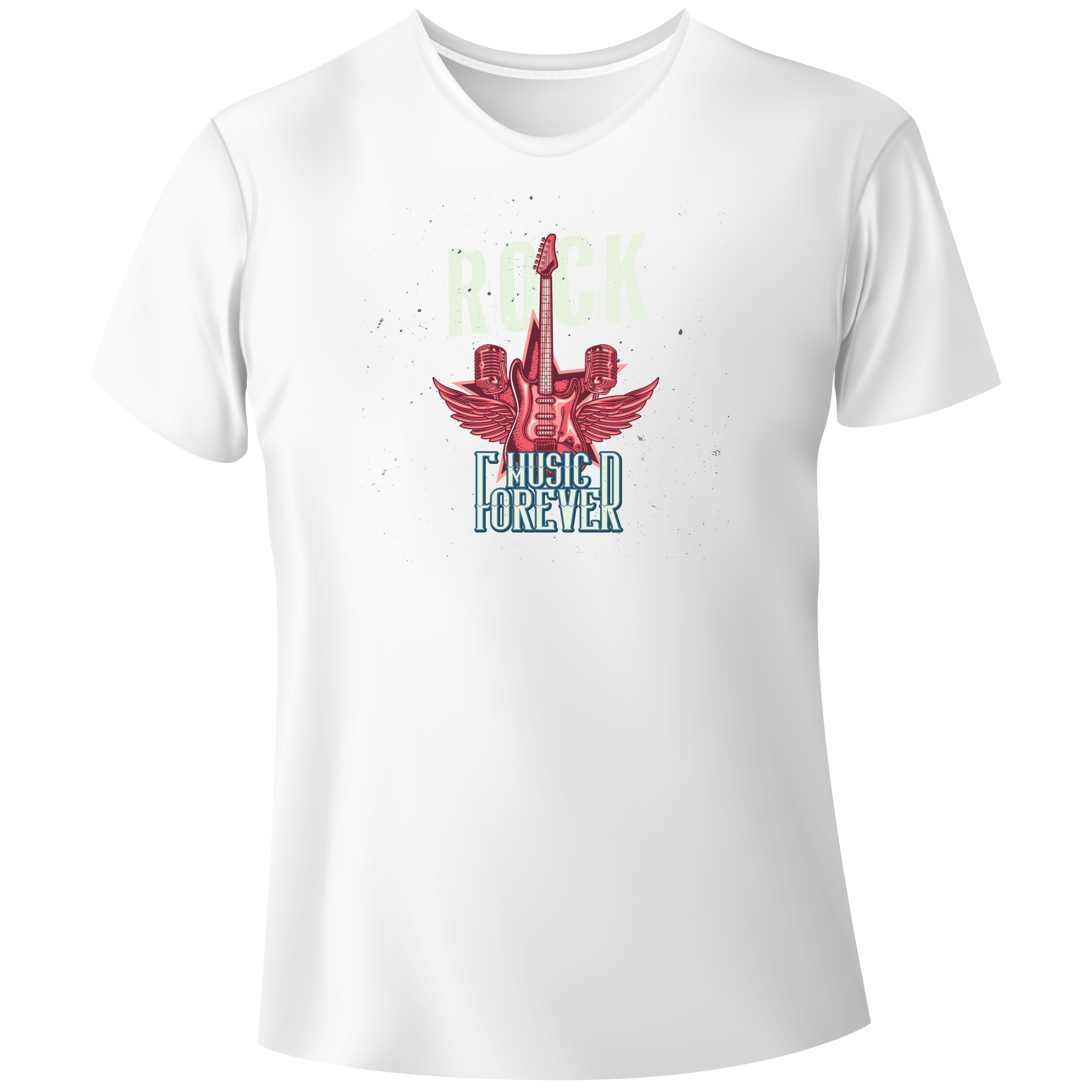 Футболка мужская белая модал Music forever S - фото 1 - Футболки