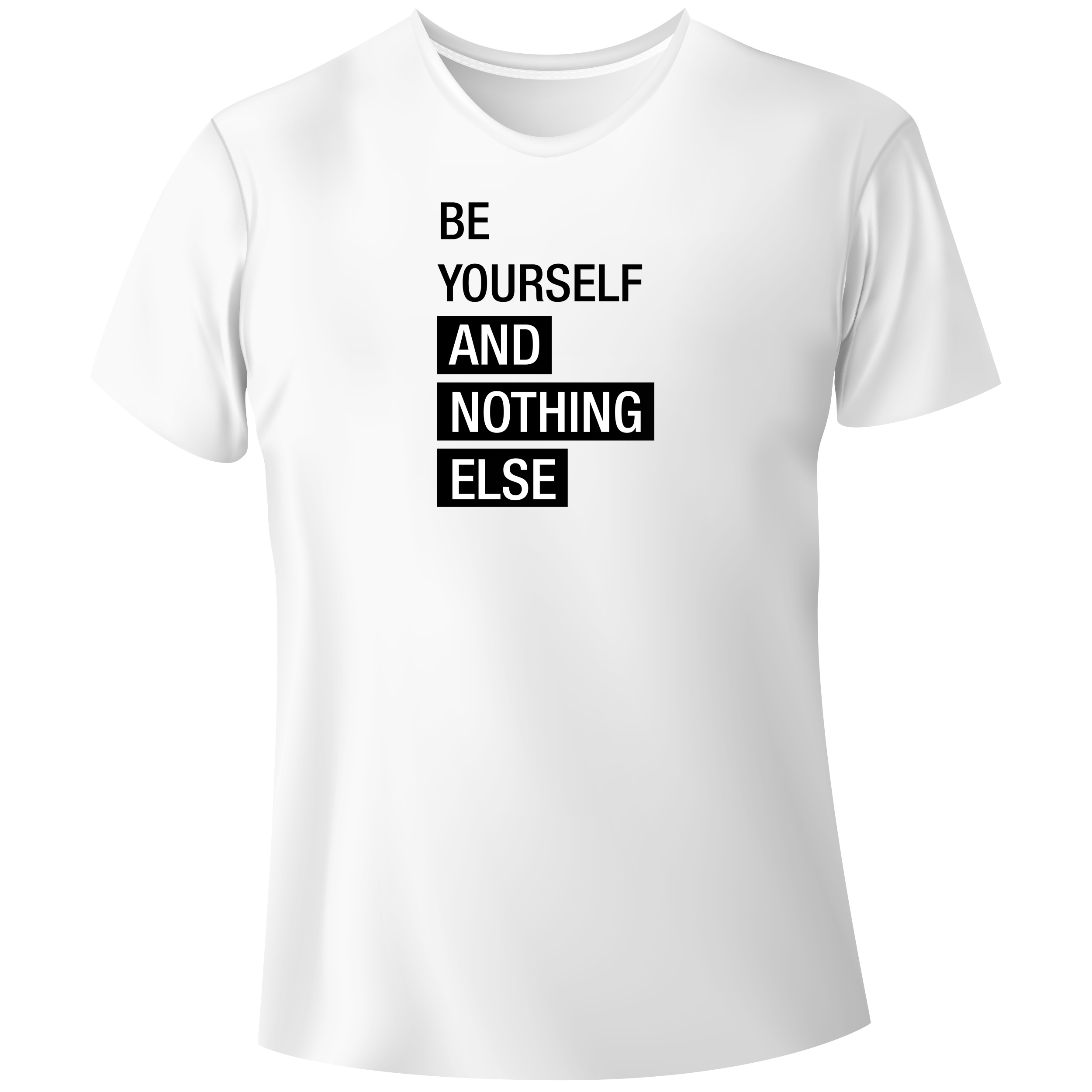 Футболка мужская белая модал Be yourself S - фото 1 - Футболки